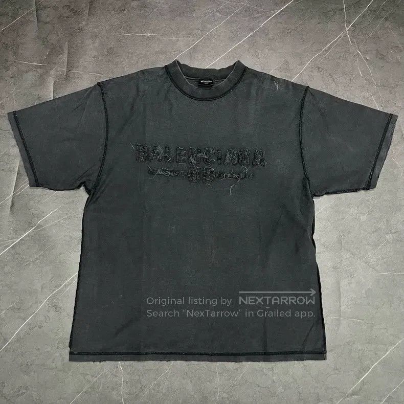 Balenciaga Balenciaga Distressed Destroyed Short Sleeve Size US M / EU 48-50 / 2 - 1 Thumbnail