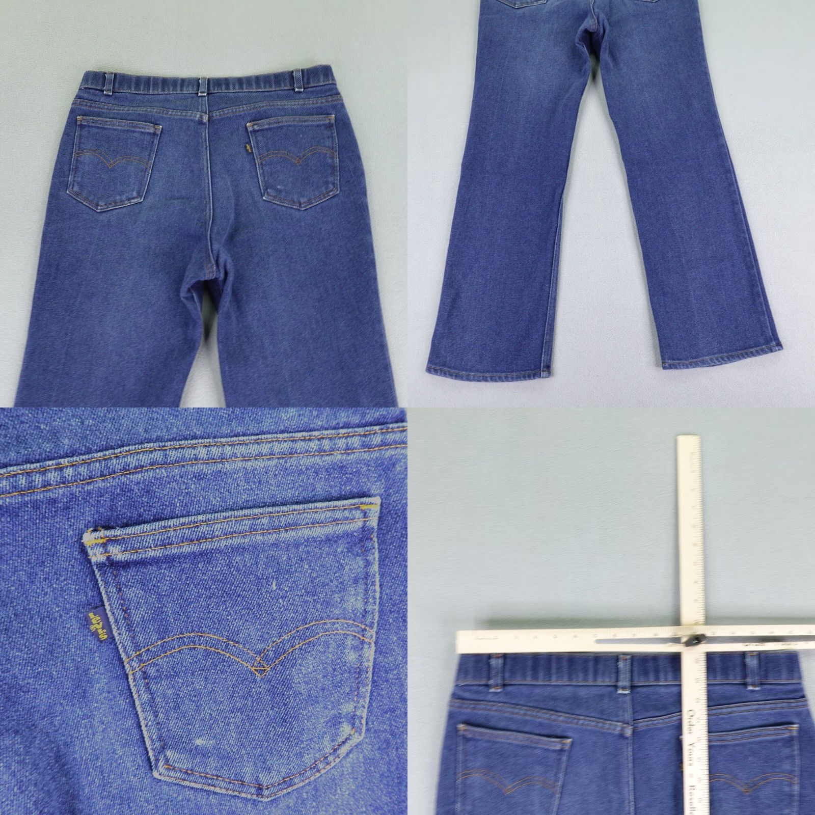 Levi's VINTAGE Levi's Jeans Mens 38x31 Blue Denim Bootcut Dark Wash 80s Pants Jeans Mens Bootcut 1980s Levi's Blue Denim Jeans Size US 35 - 8 Thumbnail