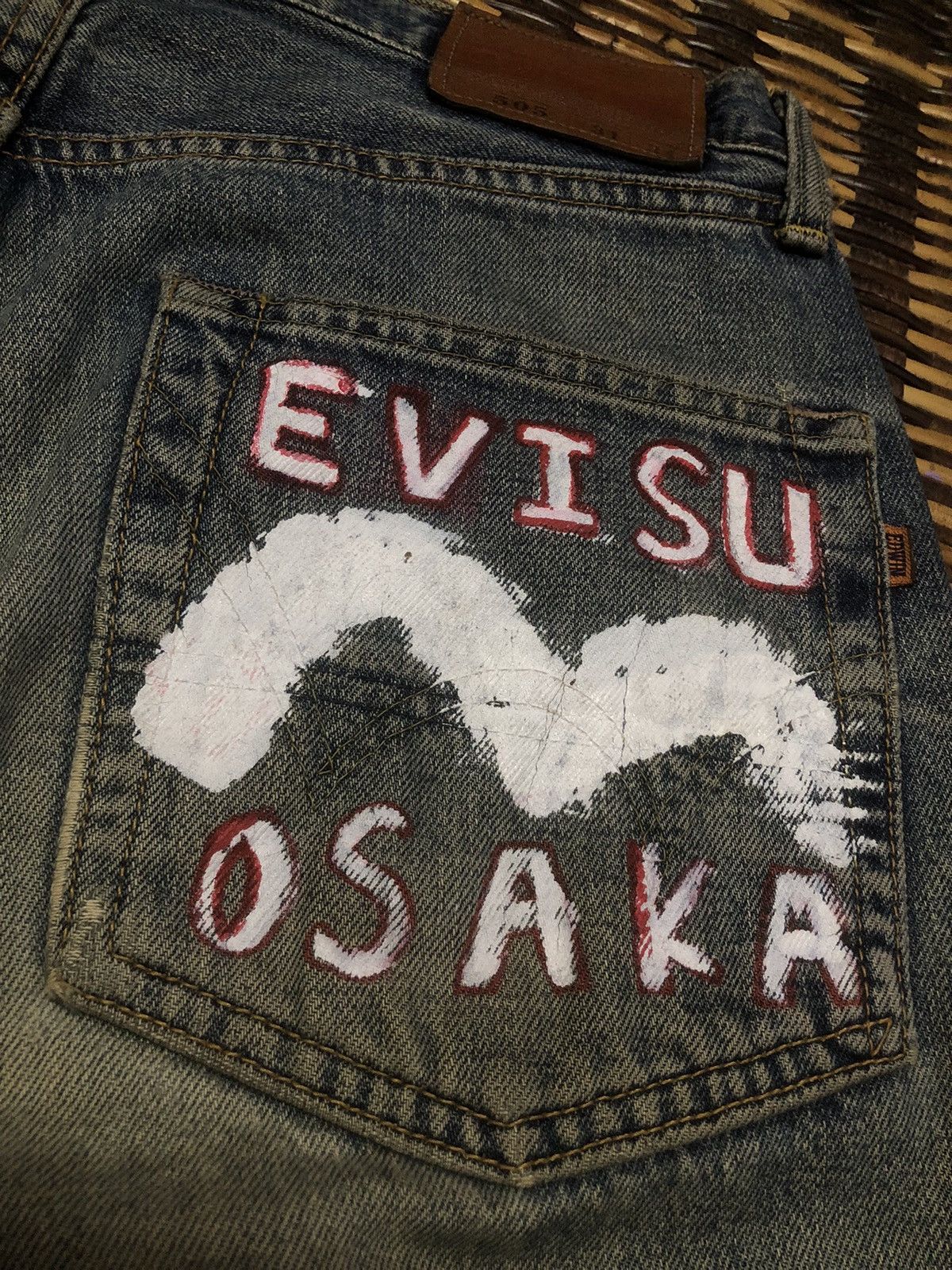 Edwin × Evisu Vintage Edwin Custom Made Evisu Selvedge Jeans Size US 32 / EU 48 - 9 Thumbnail