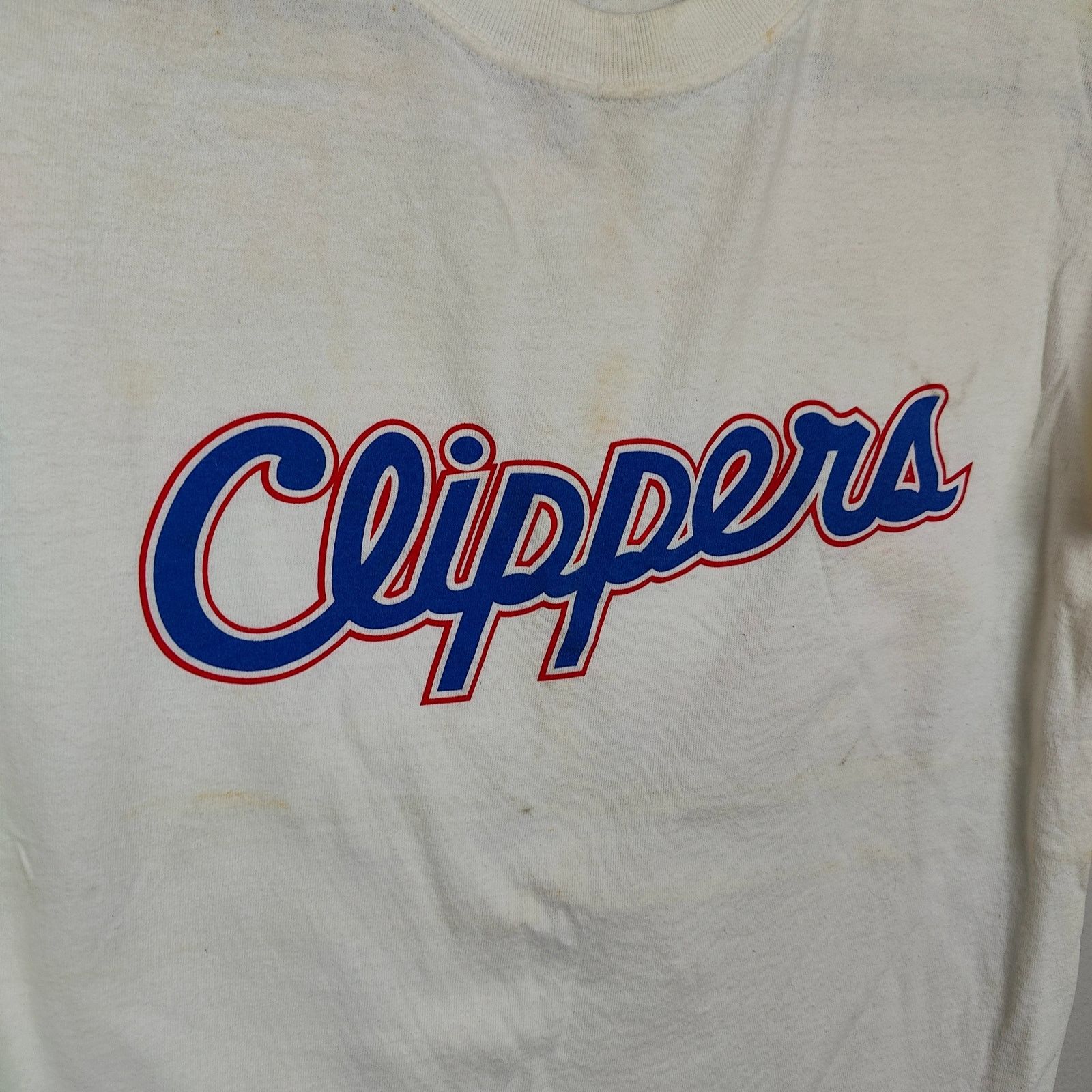 Jerzees Vintage Clippers Autographed T-Shirt Mens Small White Size US S / EU 44-46 / 1 - 2 Thumbnail