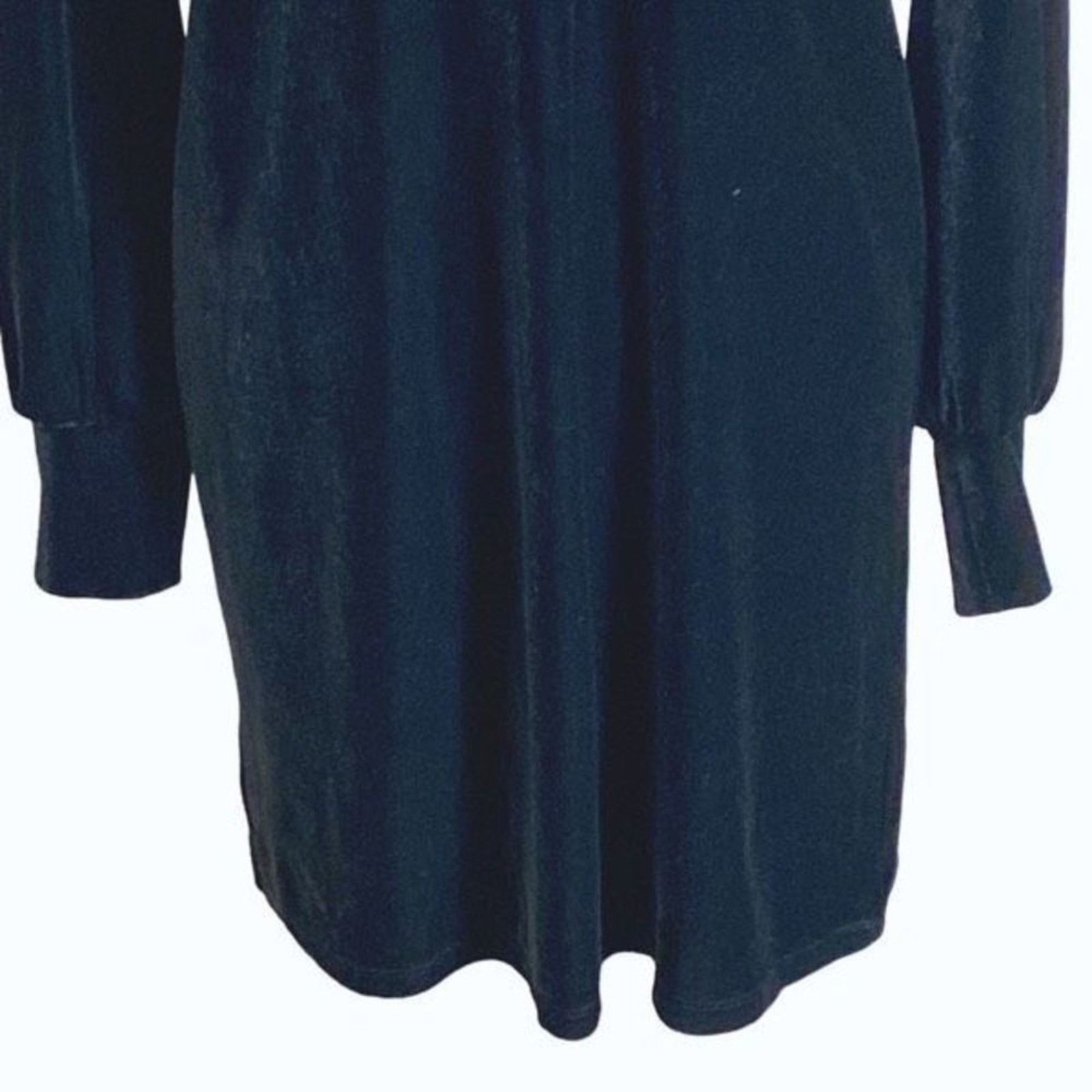 Nordstrom 1 State Women's Black Plush Luxe V Neck Bodycon Dress Size S / US 4 / IT 40 - 6 Thumbnail