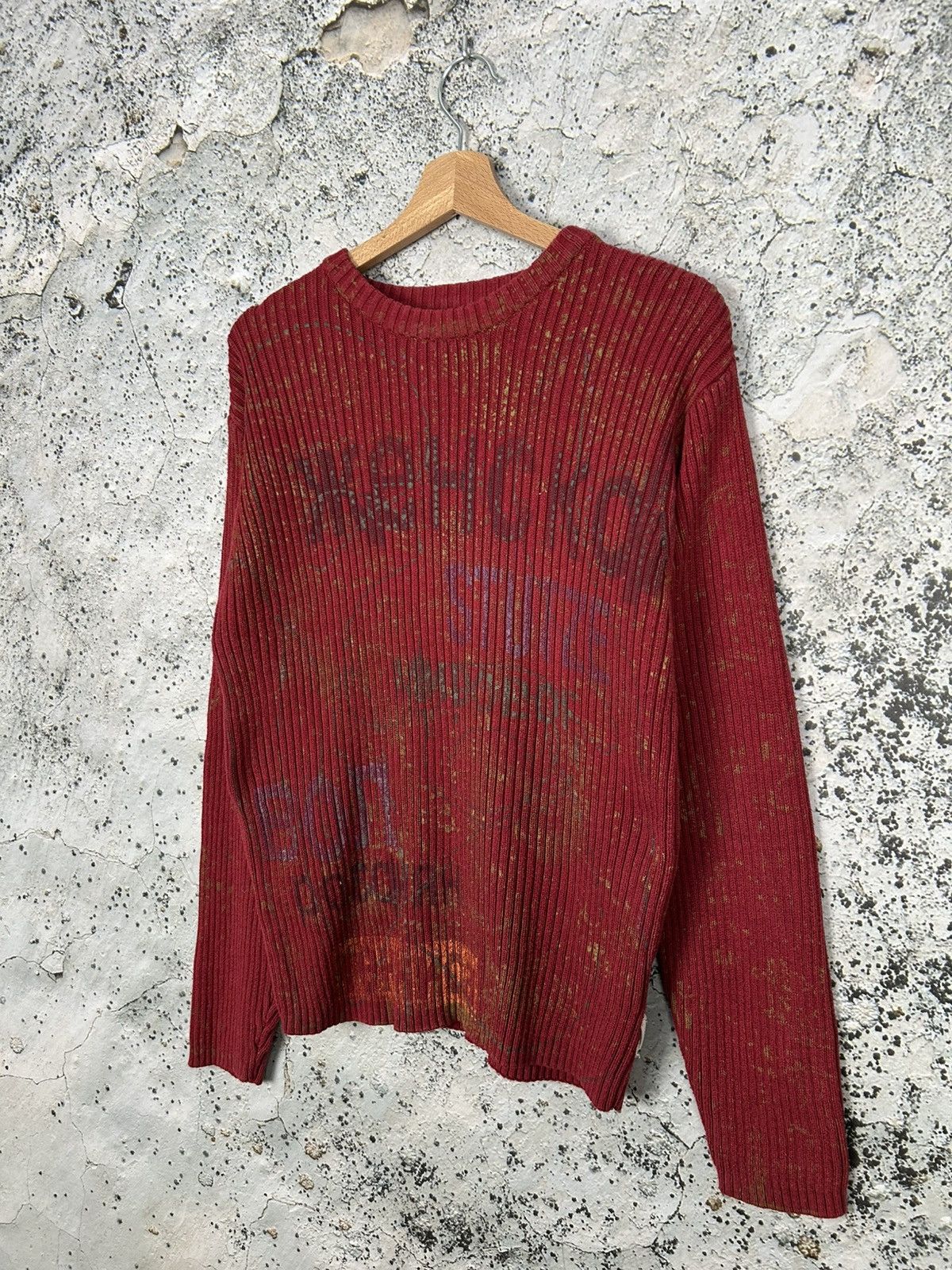 Vintage Avant Garde Japan Style Sweater Blend Stripe Knit Size US L / EU 52-54 / 3 - 2 Thumbnail