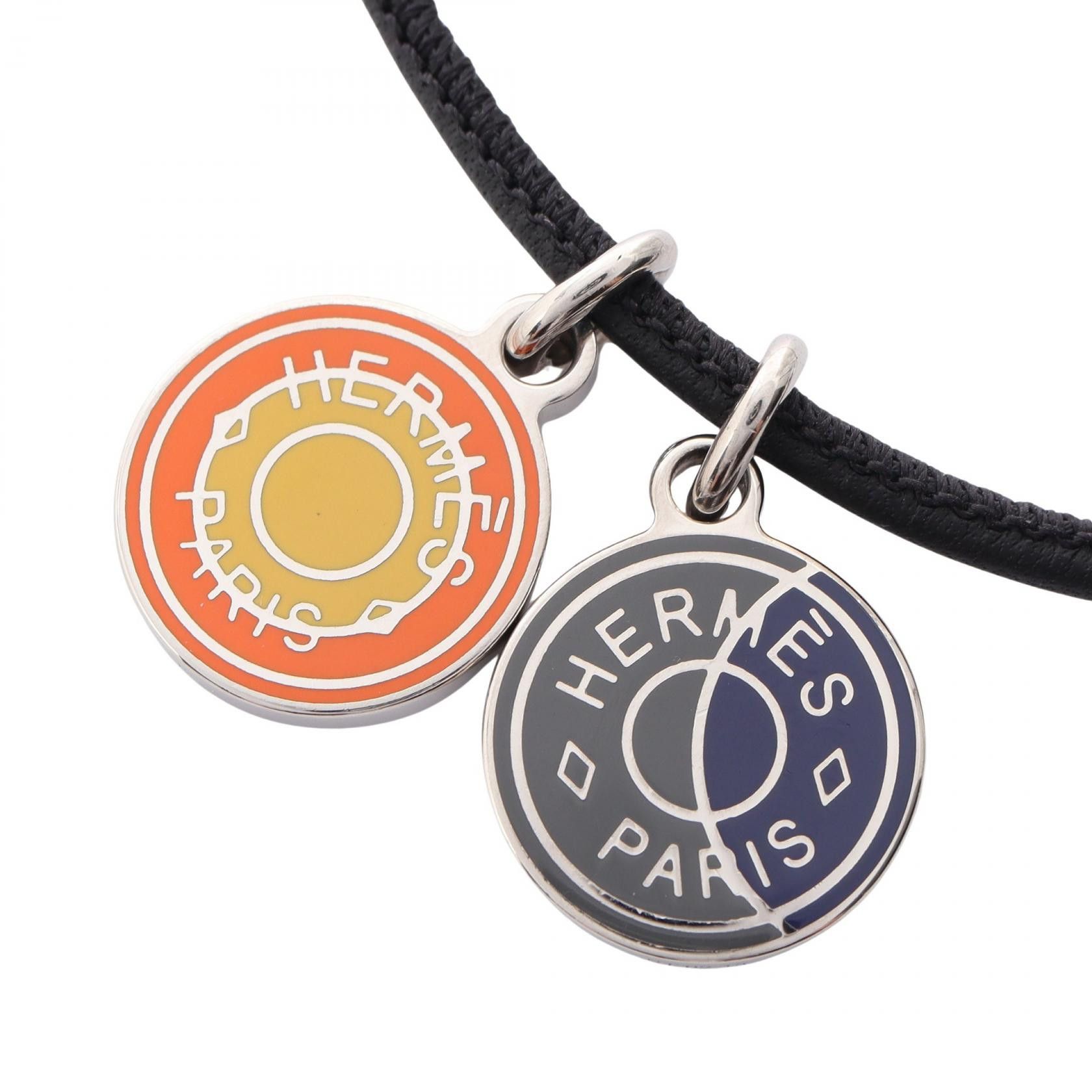 Hermes Hermes Hermes Eclipse Stainless Steel Leather Necklace Metal Necklace DUTY FREE for USA Size ONE SIZE - 1 Thumbnail