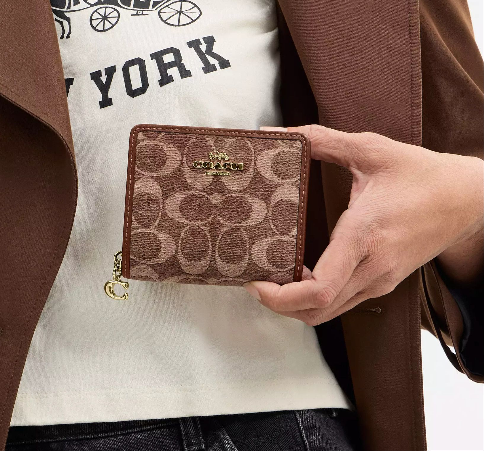 Coach Snap Wallet In Signature Chenille CCQ32 Size ONE SIZE - 5 Thumbnail