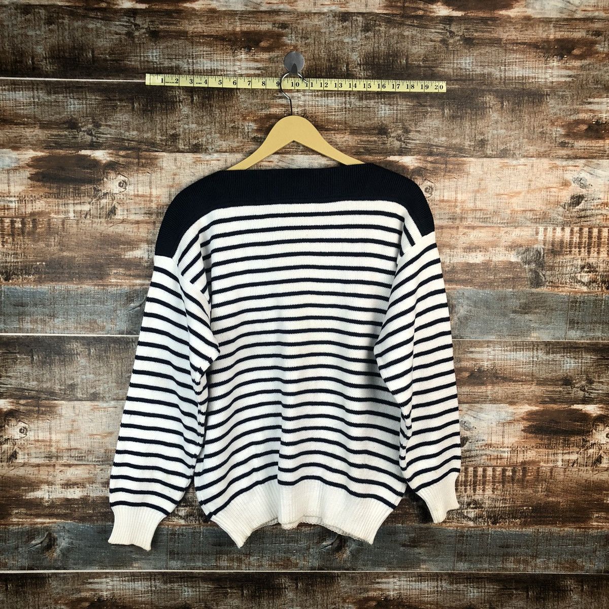 OVER THE STRiPES × Saint James Saint James Stripe White Knitwear #A1867 Size L / US 10 / IT 46 - 13 Thumbnail