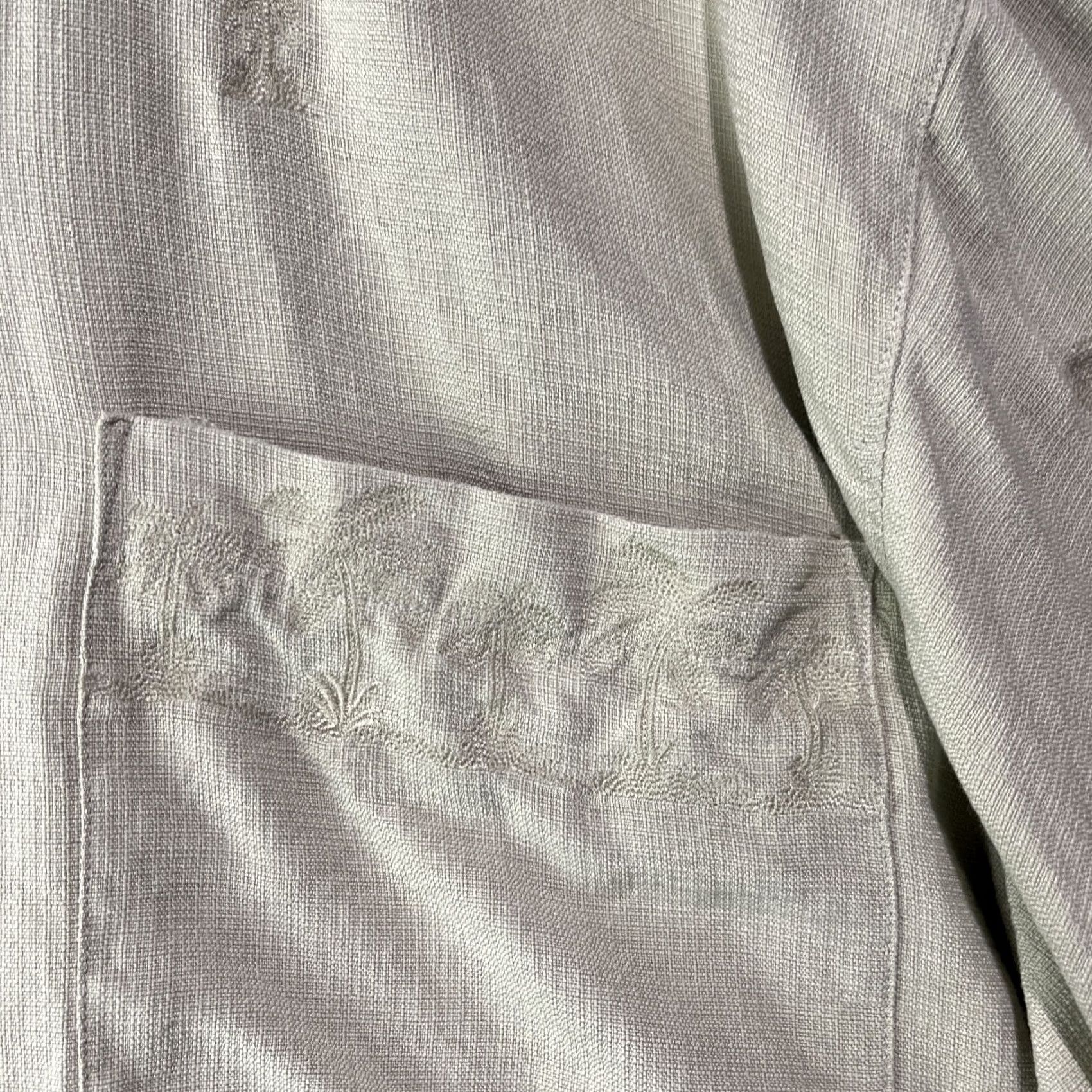 Tommy Bahama VINTAGE Tommy Bahama Shirt Mens 2XL Silk Camp Button Up Embroidered Hawaiian Tropical Shirt Size US XXL / EU 58 / 5 - 4 Thumbnail