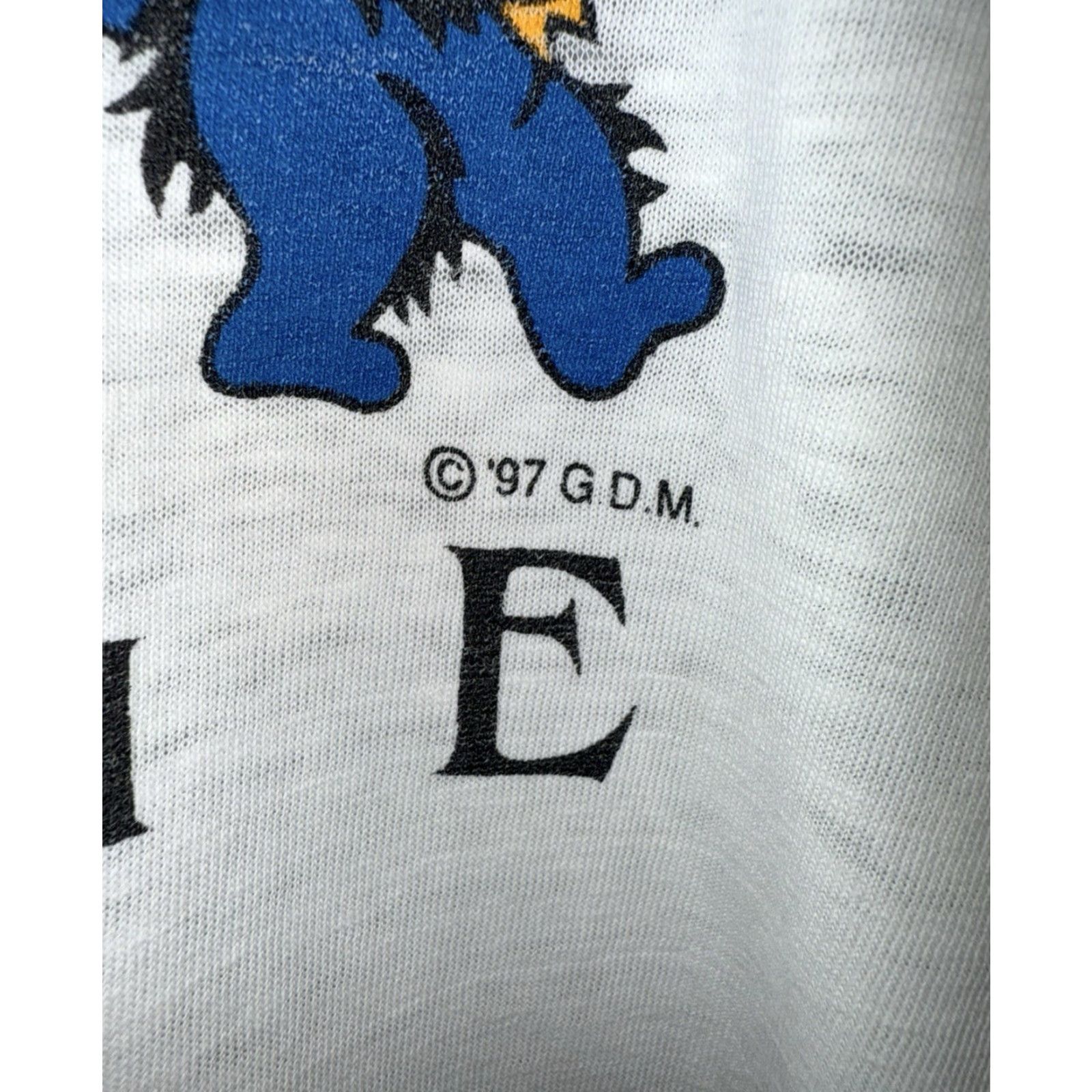 Vintage VINTAGE Grateful Dead Becker College Dancing Bear T Shirt Sz L RARE Men White 1997 L Shirt Animals 90s Mens Size US L / EU 52-54 / 3 - 5 Thumbnail