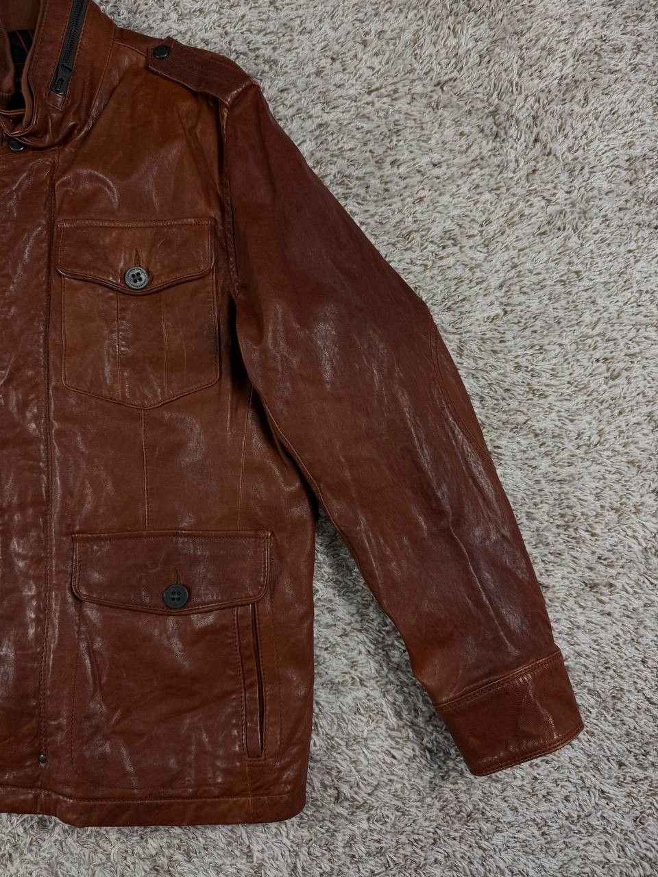 Andrew Marc Andrew Marc Leather Field Jacket Military Style Multi Pocket Size US L / EU 52-54 / 3 - 4 Thumbnail