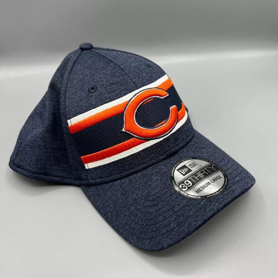 New Era Chicago Bears Hat Men M-L 39Thirty Stretch Fitted Cap New Size ONE SIZE - 3 Thumbnail