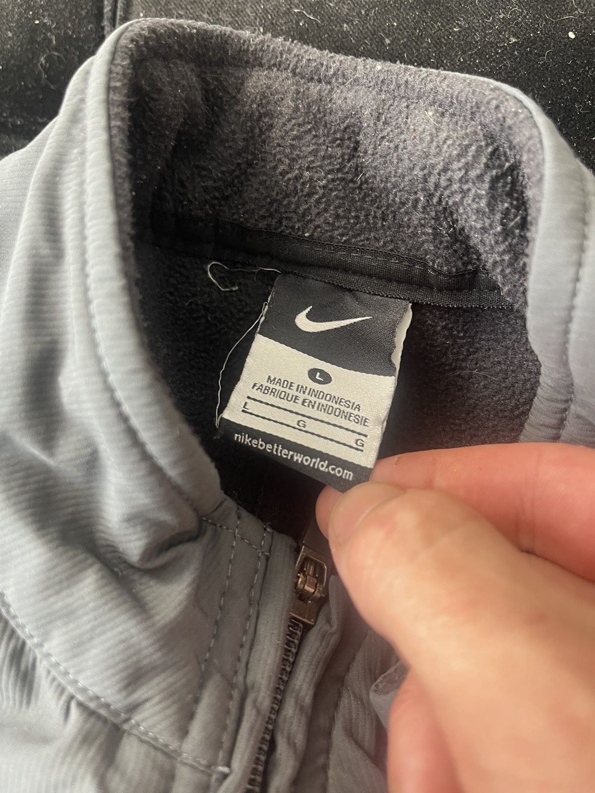 Nike Nike Gray Windbreaker Jacket Size US L / EU 52-54 / 3 - 4 Thumbnail