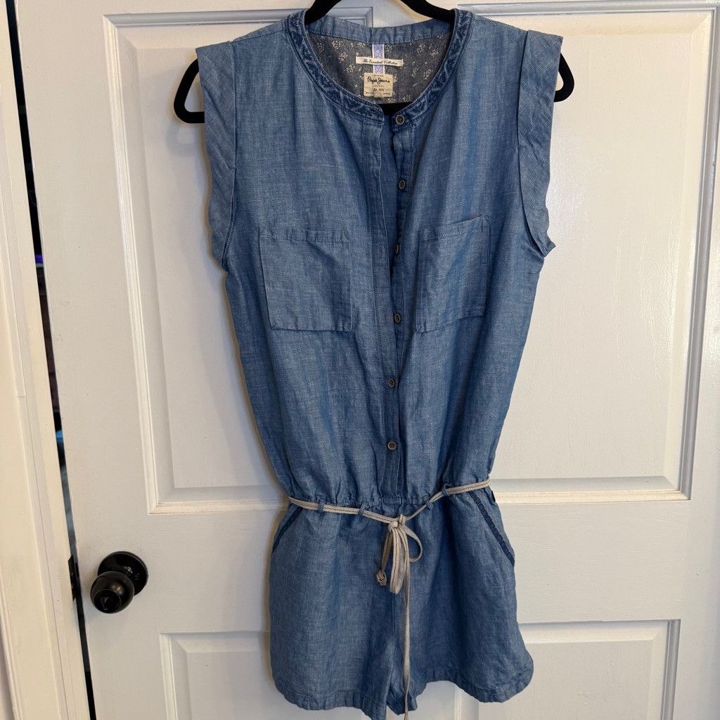Pepe Jeans Women's Pepe Jeans Romper Size S Blue Size 27" / US 4 / IT 40 - 1 Thumbnail