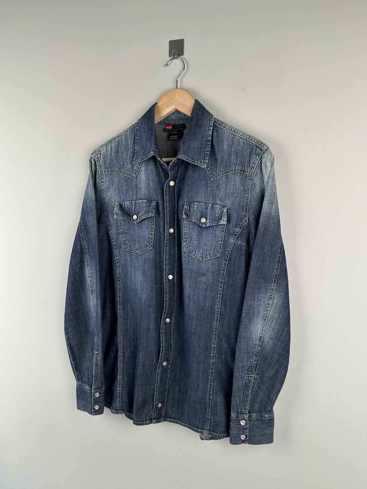 Diesel Vintage Y2k Diesel Denim Western Shirt Size US S / EU 44-46 / 1 - 4 Thumbnail
