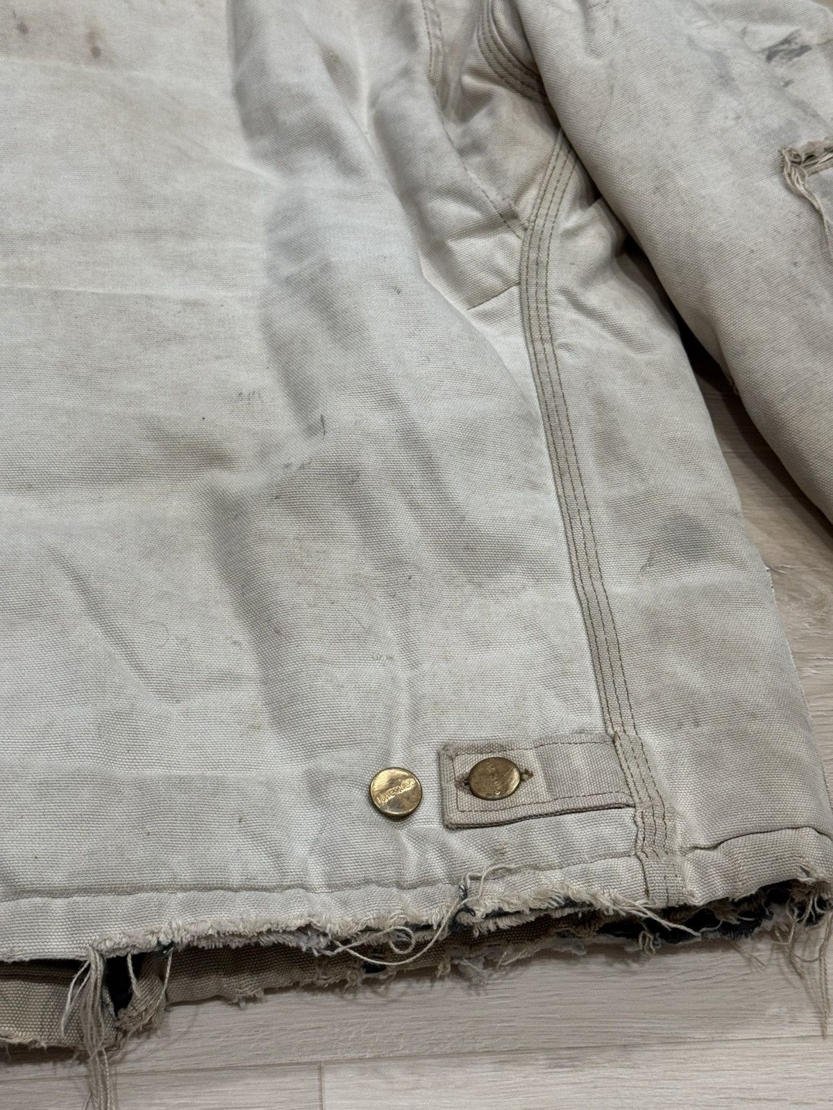 Carhartt Vintage 80s Carhartt Detroit Style Jacket (Thrashed) Size US L / EU 52-54 / 3 - 18 Thumbnail