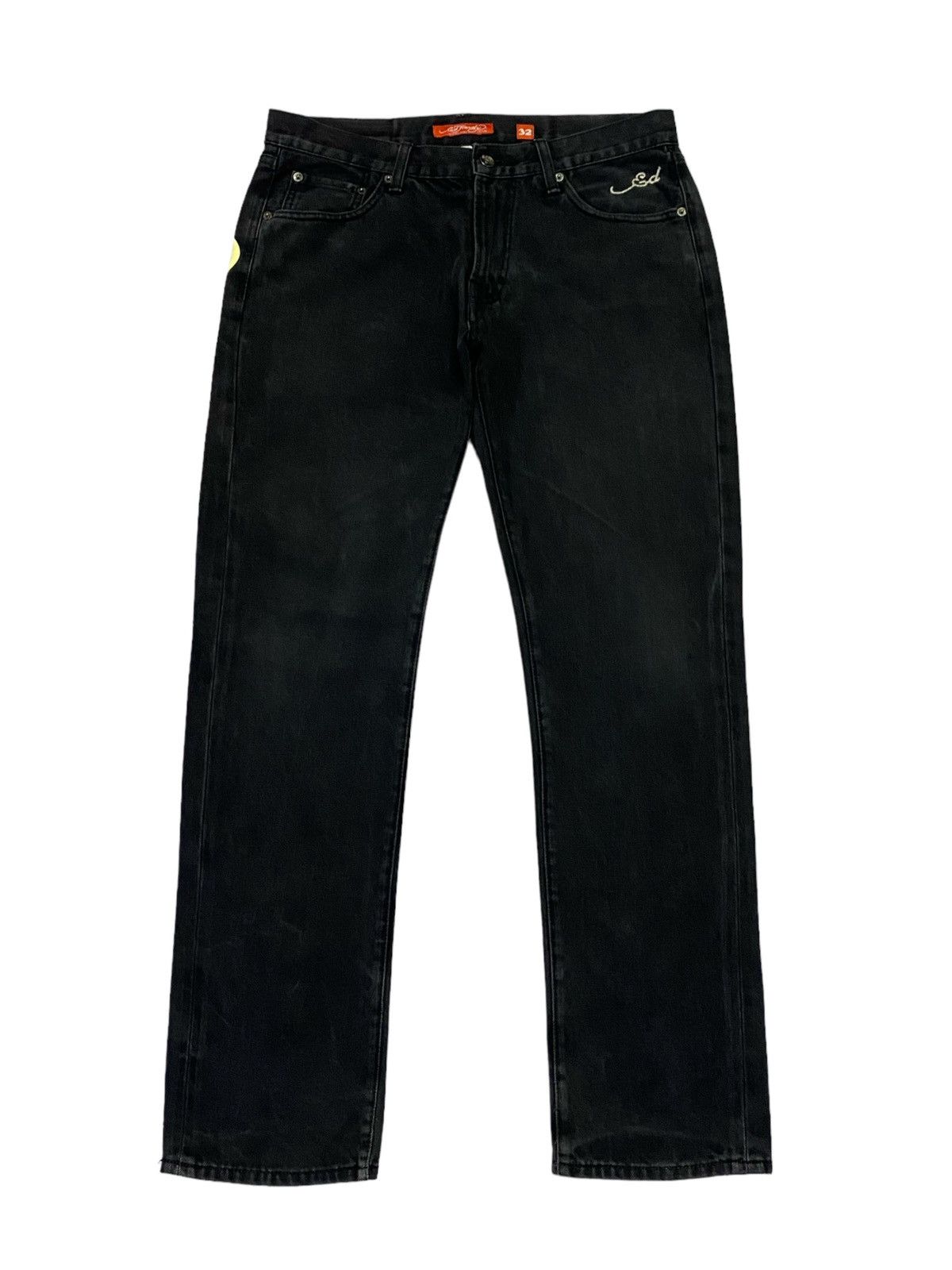 Christian Audigier × Ed Hardy Ed Hardy By Christian Audigier 2010 Embroidered Denim Pants Size US 32 / EU 48 - 2 Thumbnail