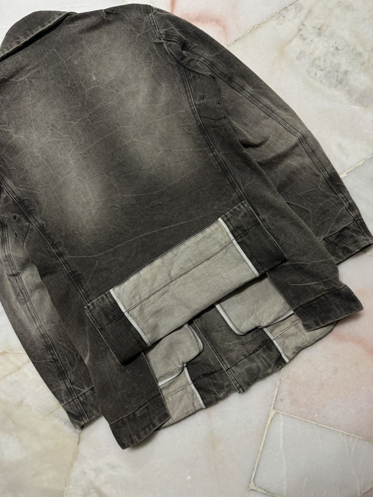 JUN MEN 💥INSANE💥VINTAGE 90s JUNMEN MUDWASH CLAWMARK DENIM JACKET Size US S / EU 44-46 / 1 - 19 Thumbnail