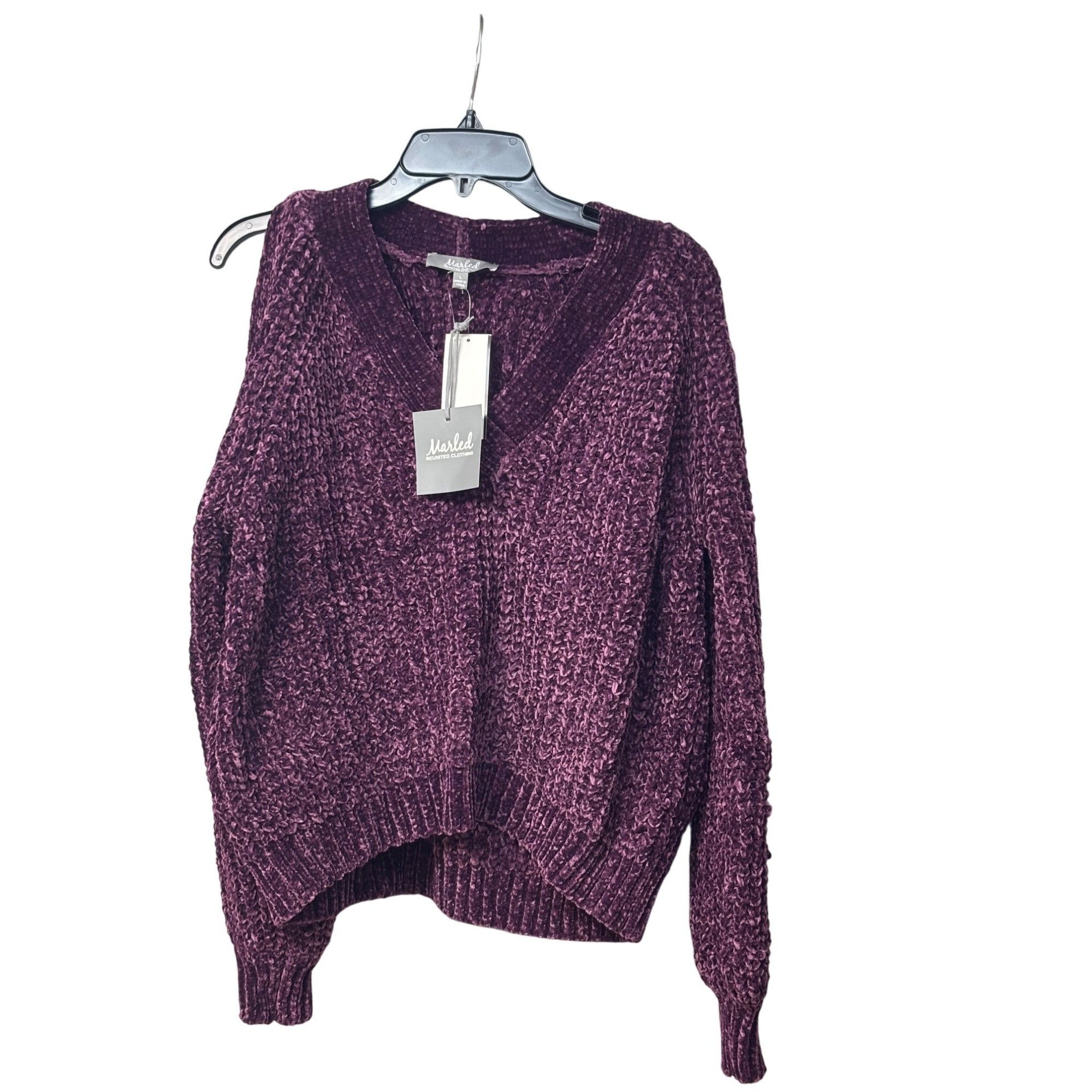 Other Marled Reunited Twisted Shoulder Chunky Junior’s Sweater, Ca Size L / US 10 / IT 46 - 9 Thumbnail