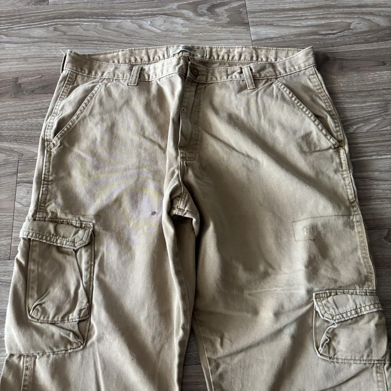 Japanese Brand Crazy Vintage Y2K/2000s Baggy Khaki Streetwear Skater Cargo Pants! 38x30 Size US 38 / EU 54 - 5 Thumbnail