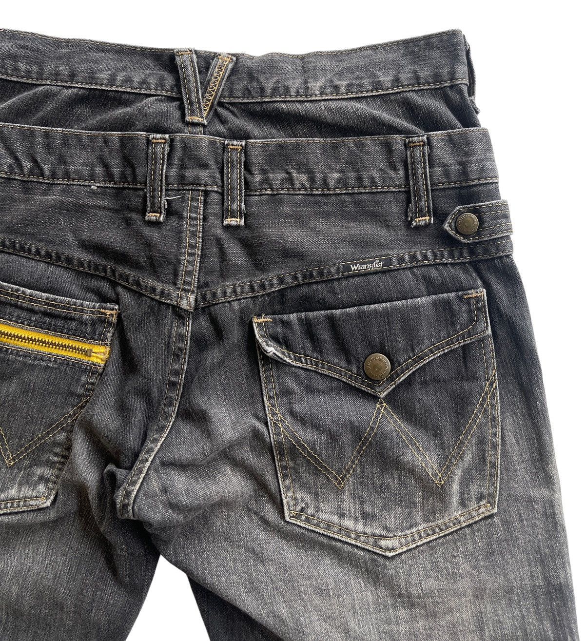 Japanese Brand Vintage Wrangler Double Waist Avantgarde Denim Size US 30 / EU 46 - 7 Thumbnail