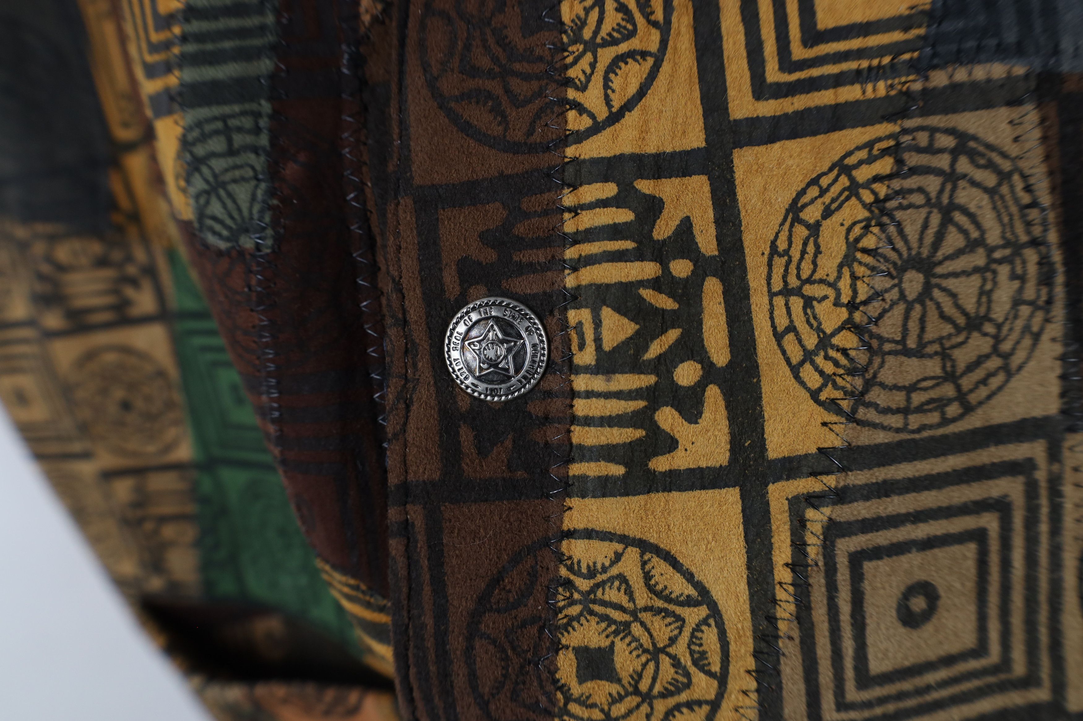 Vintage Vintage 90s Streetwear Geometric Patchwork Buckle Back Vest Size US M / EU 48-50 / 2 - 8 Thumbnail