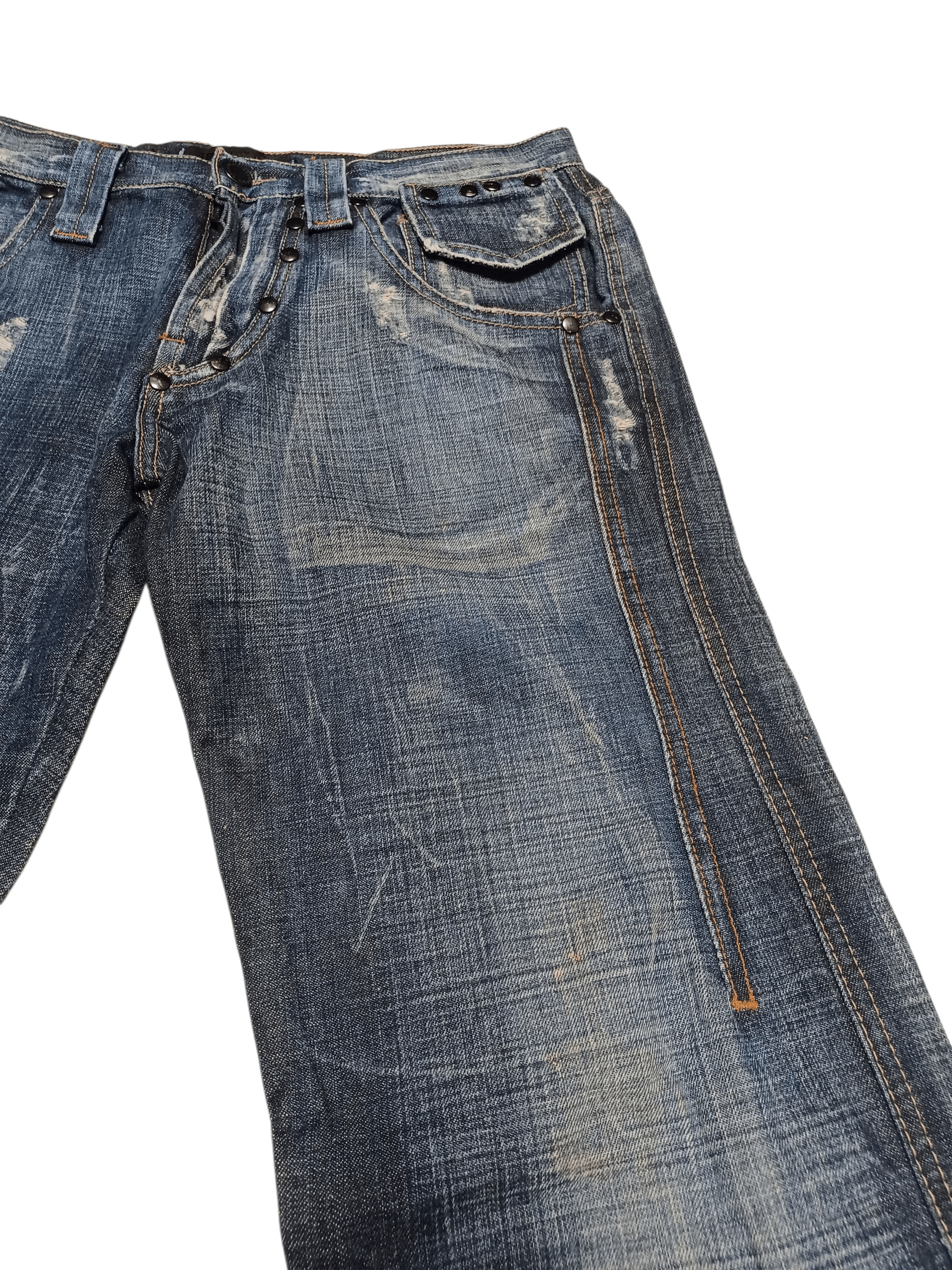 Absolut Joy ABSOLUT JOY FIRE AVANT GARDE JAPANESE DESIGNER JEANS OPIUM Size US 32 / EU 48 - 2 Thumbnail