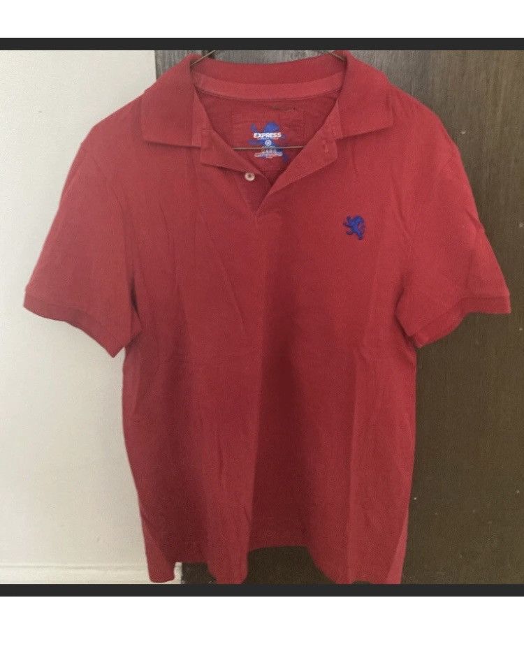 Express Express Red Short Sleeve Lion Logo Polo Shirt S Size US S / EU 44-46 / 1 - 1 Thumbnail