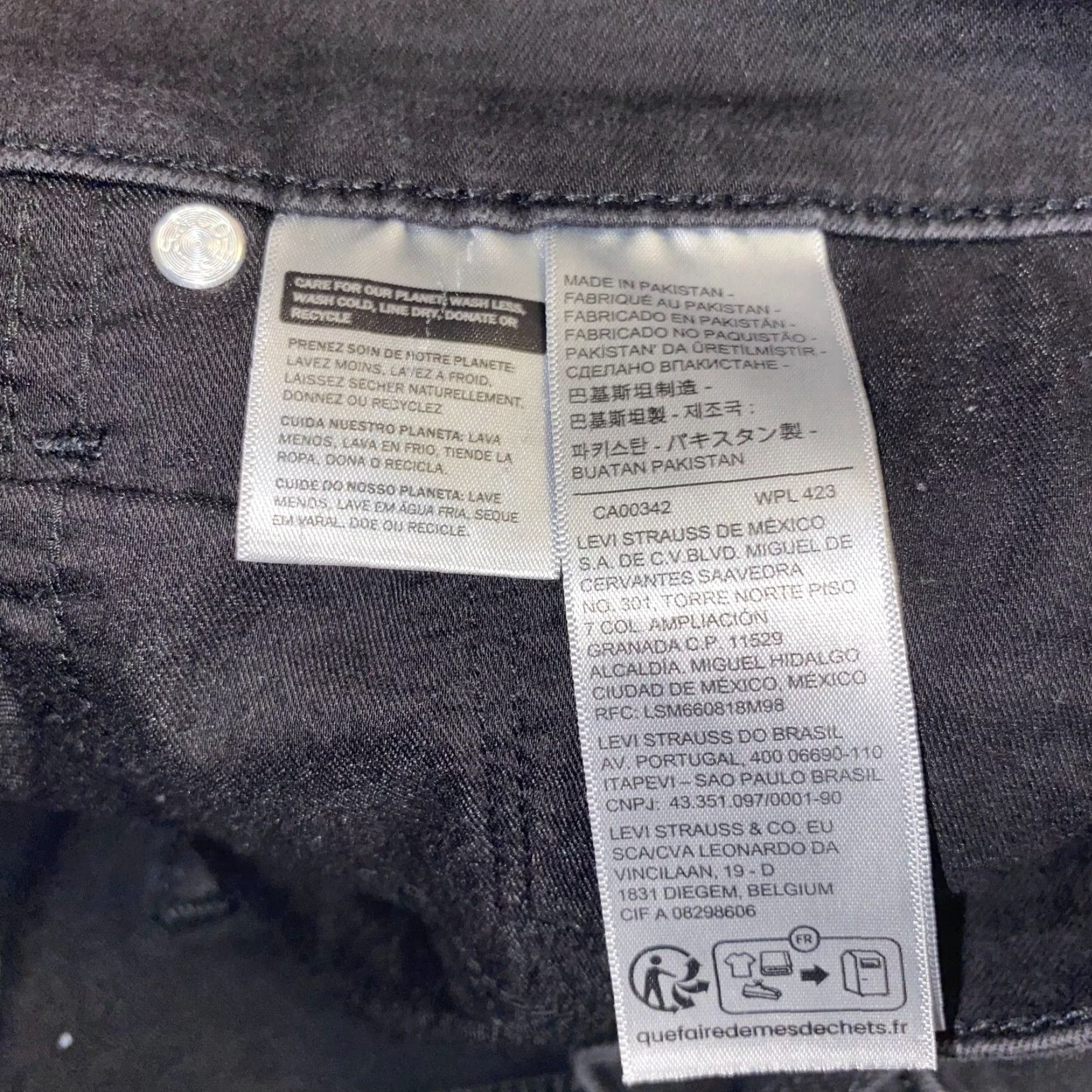 Levi's VINTAGE Levi's 311 Women's Shaping Skinny Jeans Jeans 32 Black Mid Rise Size 24" / US 00 / IT 34 - 6 Thumbnail