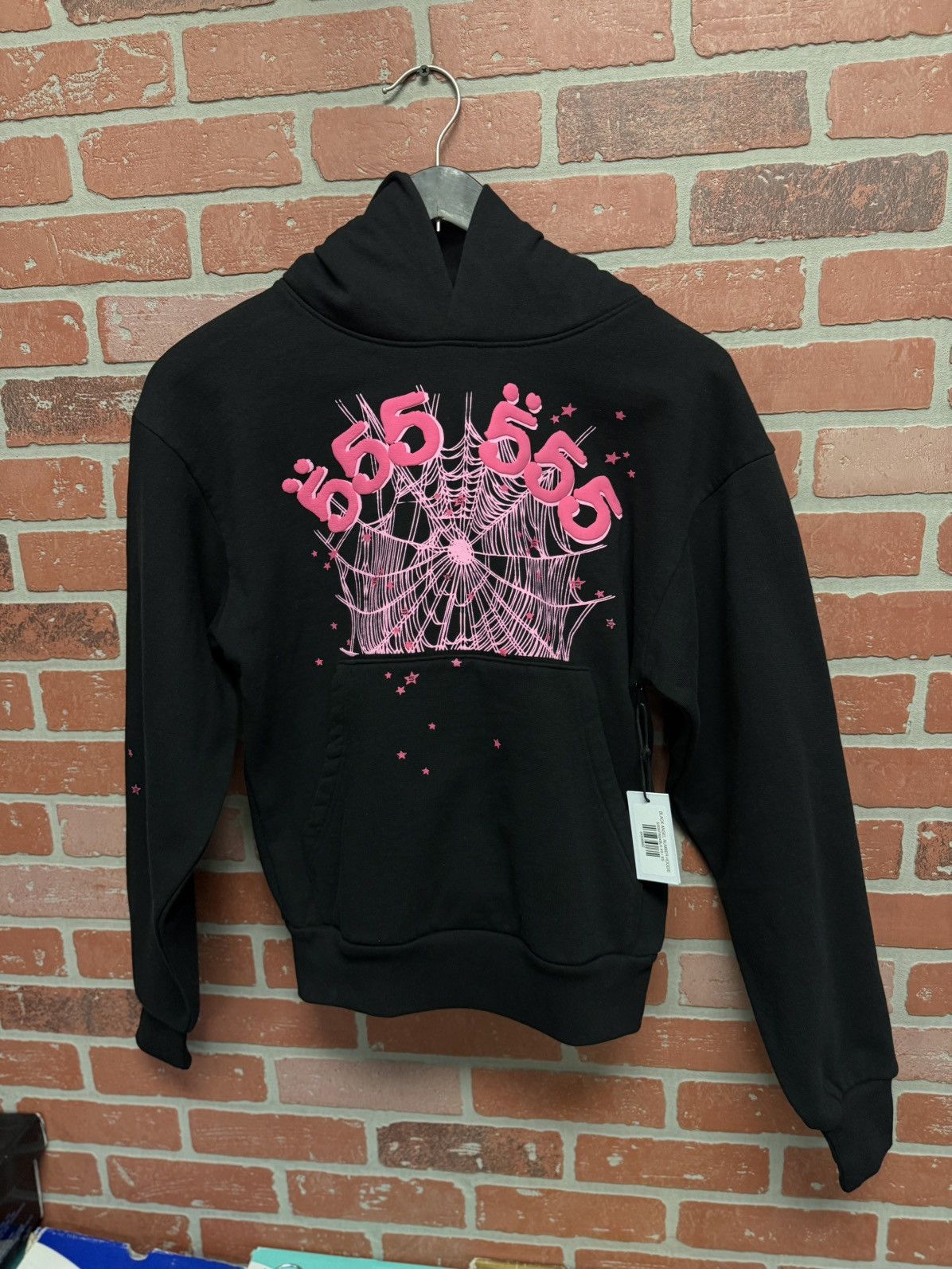 Spider Worldwide Sp5der Woldside Pink Black Hoodie Size XS Spider Worldwide Sp5der Woldside Pink Black Hoodie Size XS