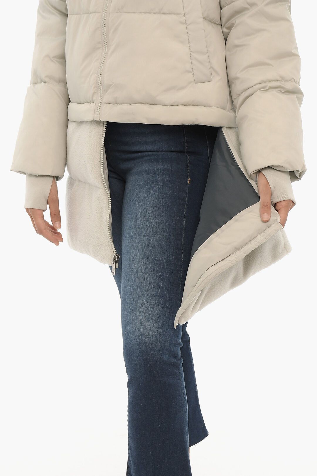 Ugg og1mm0824 Padded Annabeth Jacket with Faux Fur in Ivory Size M / US 6-8 / IT 42-44 - 6 Thumbnail