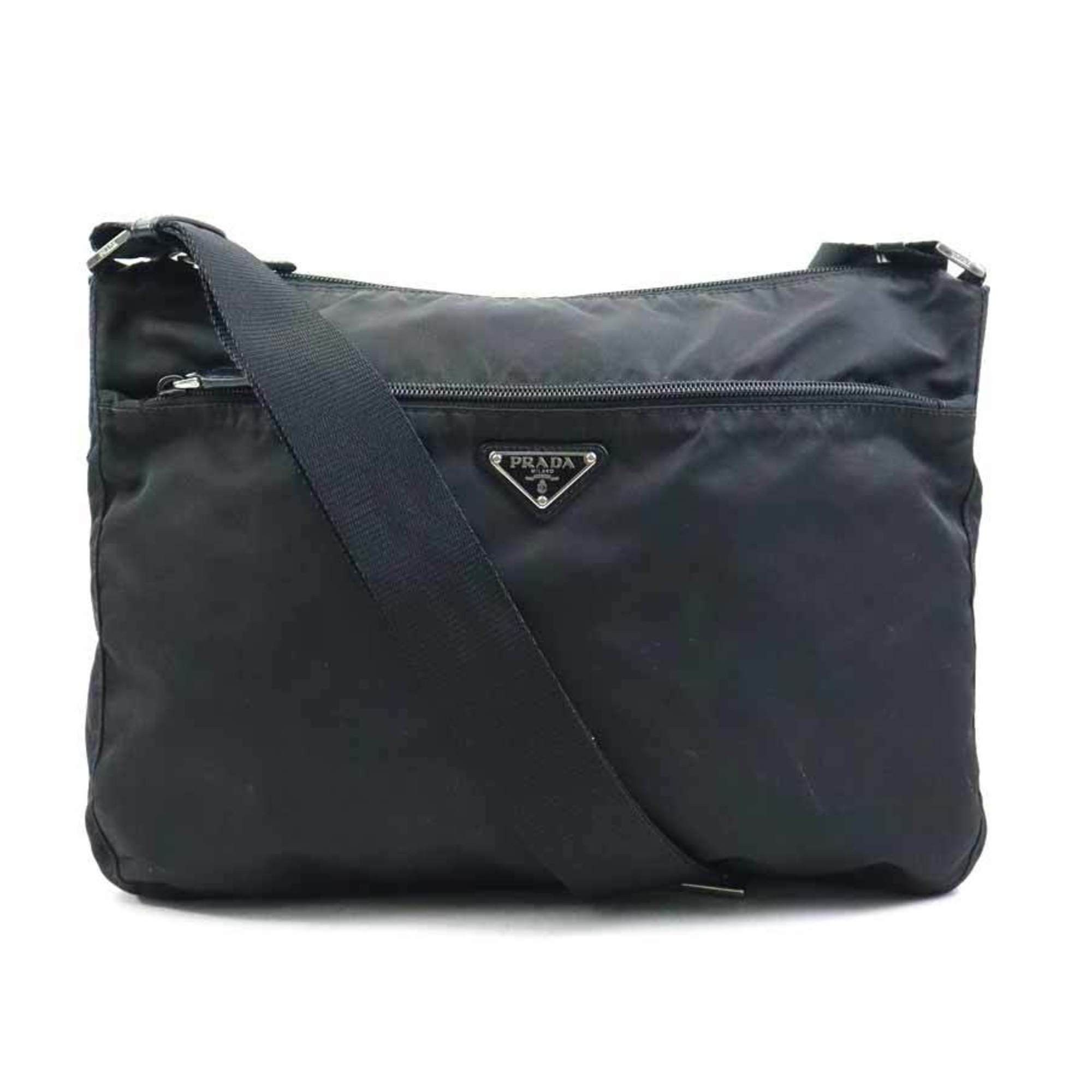 Prada Prada Shoulder Bag Nylon Black Men's Women's h31674a Size ONE SIZE - 1 Thumbnail