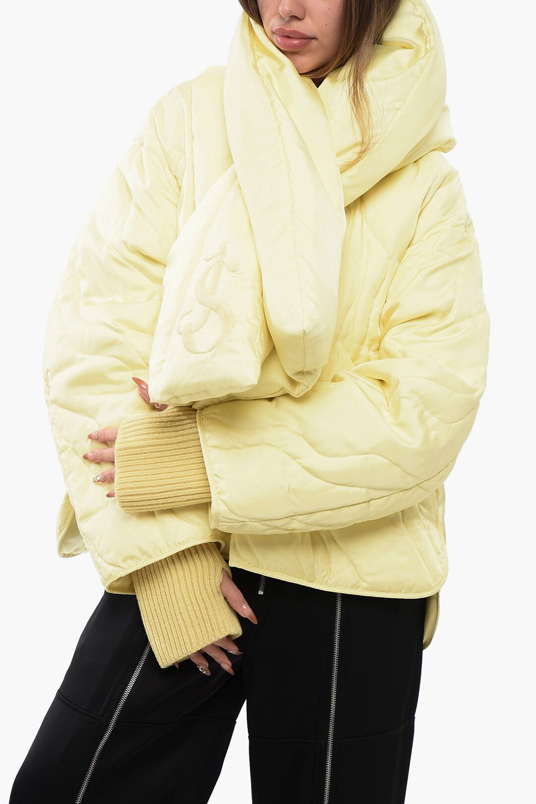 og1mm1225 Quilted Down Jacket in Yellow