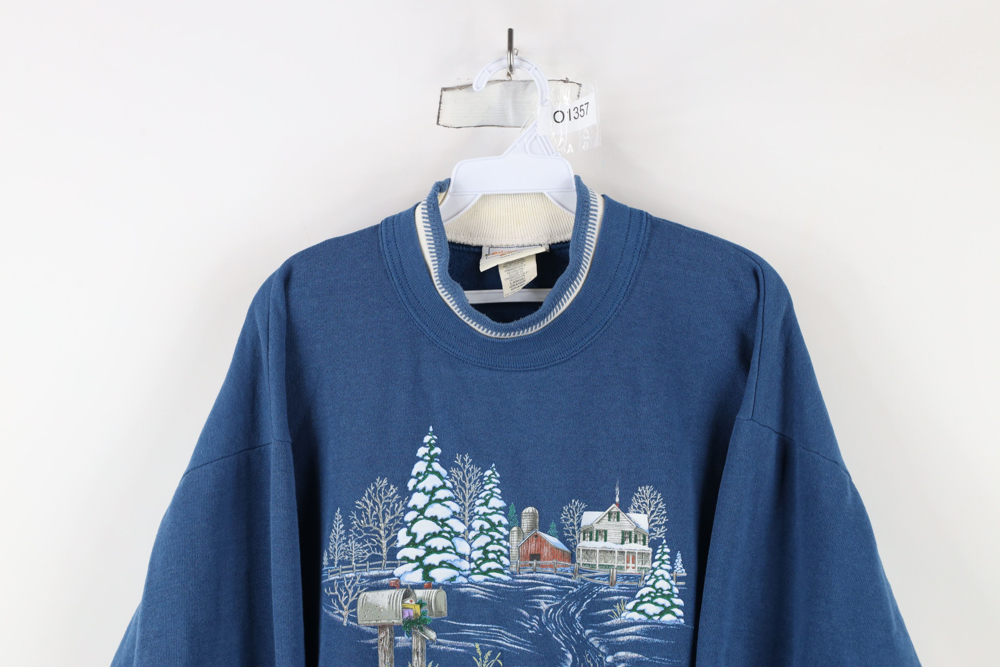 Vintage Vintage 90s Country Primitive Farmhouse Sweatshirt USA Size L / US 10 / IT 46 - 2 Thumbnail