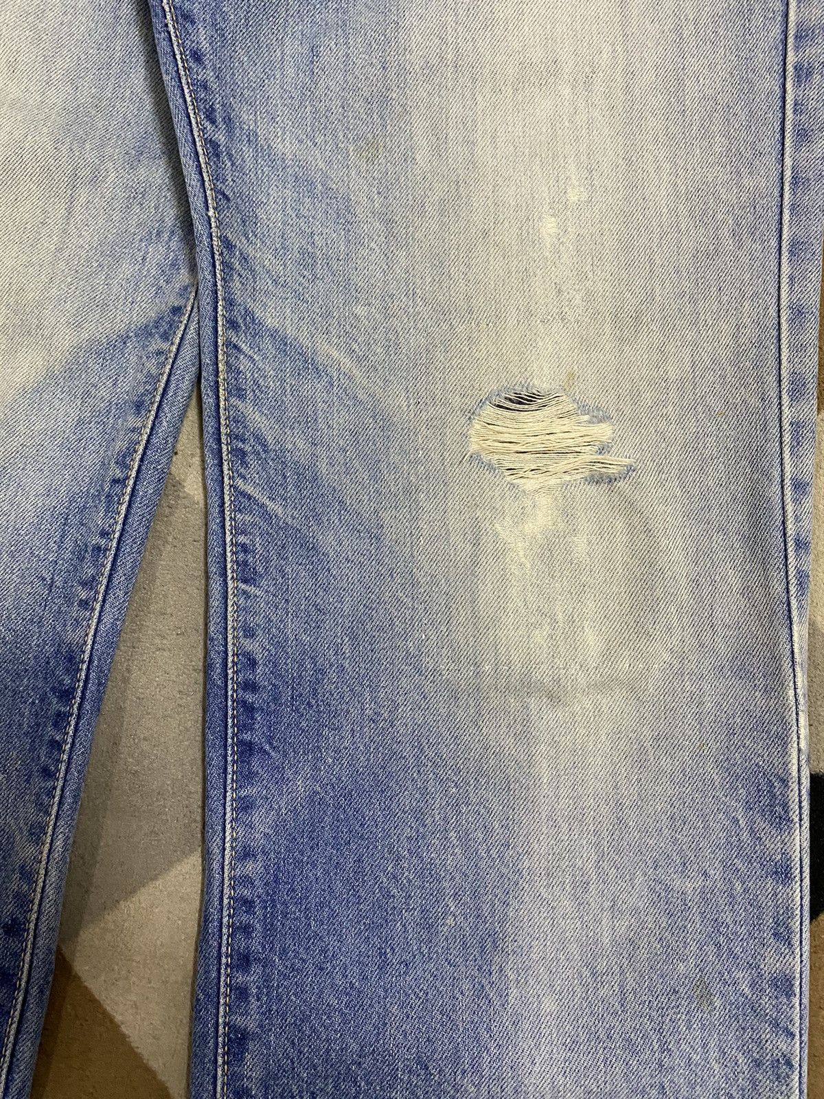 Edwin Vintage Edwin US Classic Blue Wash Distressed Jeans Size US 32 / EU 48 - 7 Thumbnail
