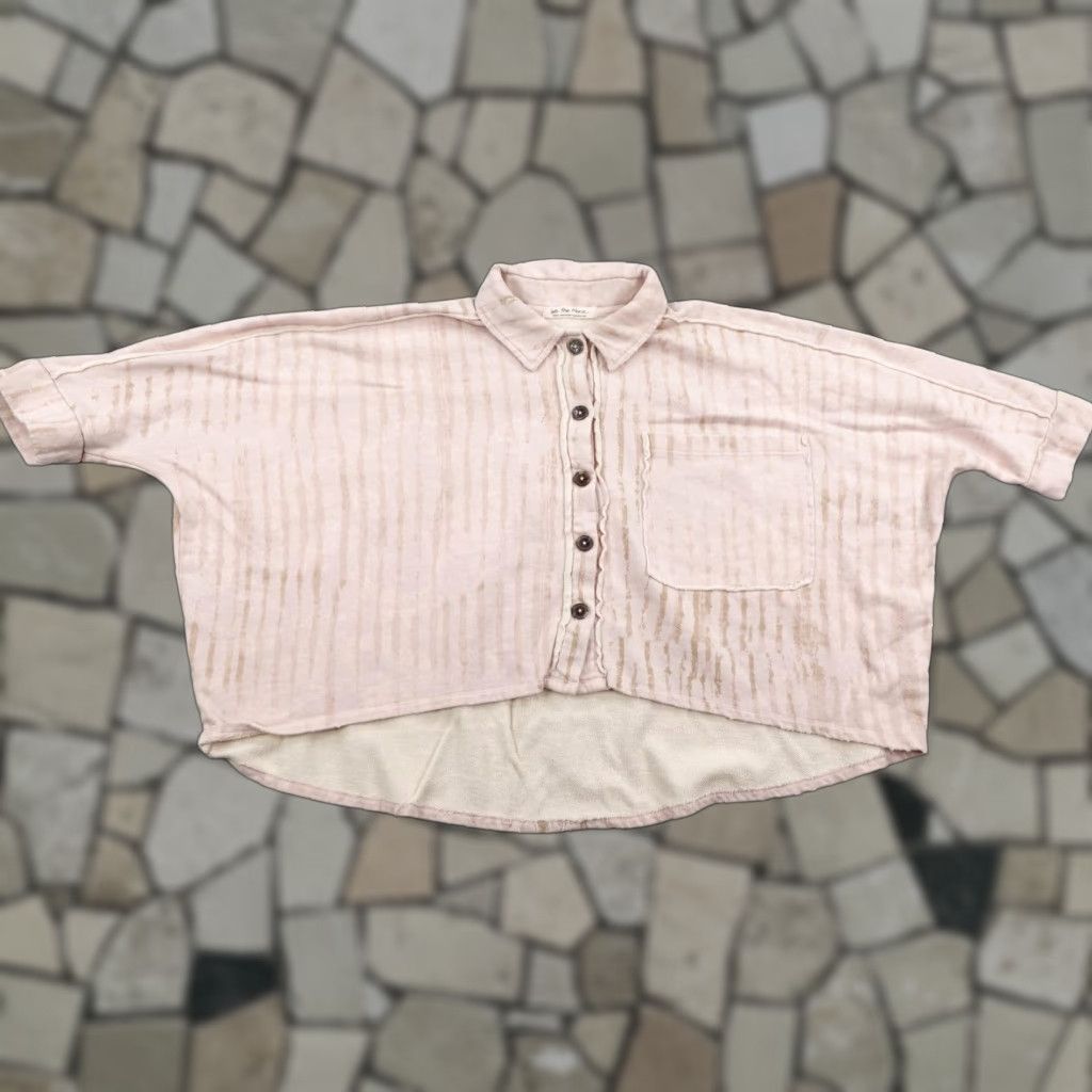 Free People Free People Shirt Womens Small Pink Button Up Montauk We The Free Oversized Boho Size S / US 4 / IT 40 - 1 Thumbnail