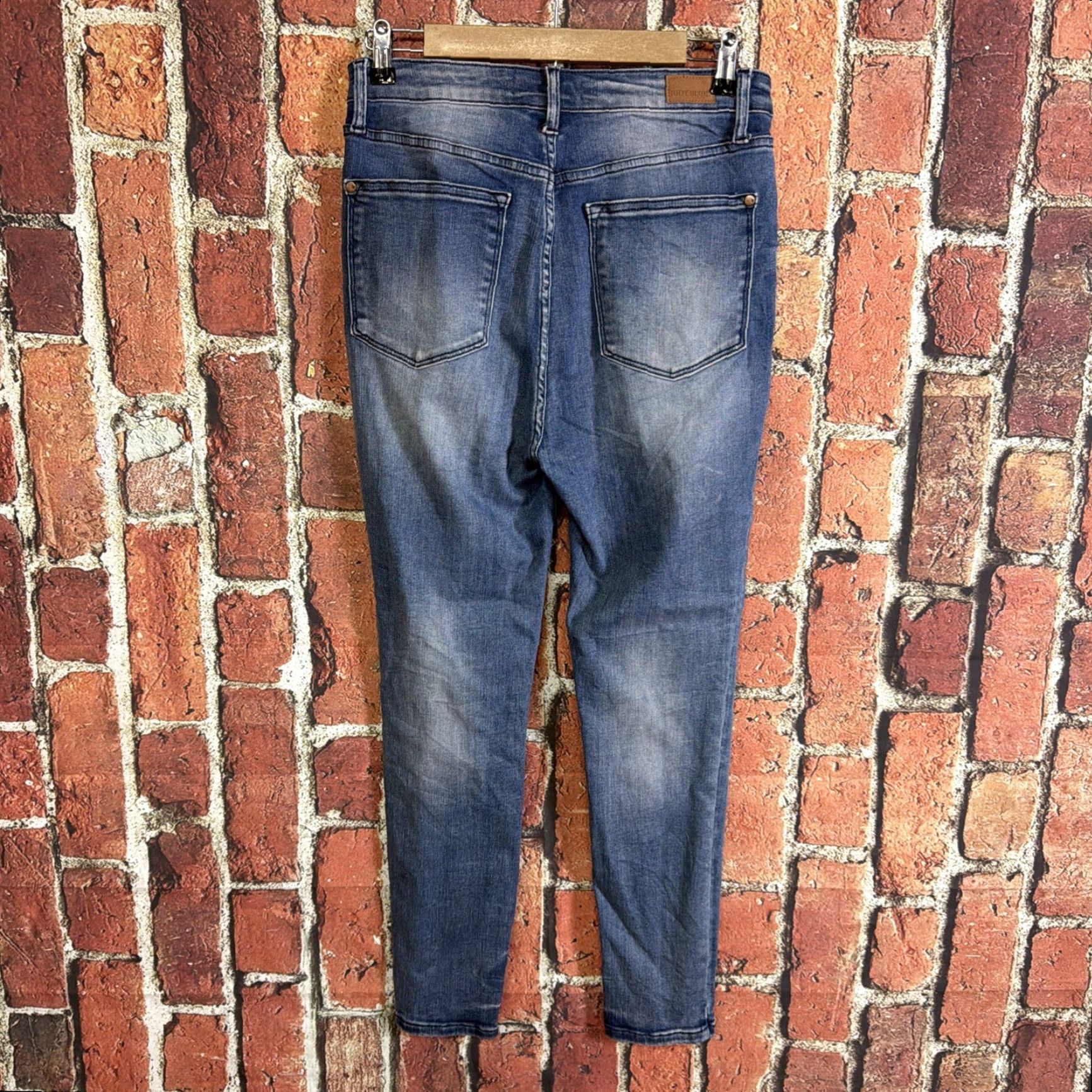 Denime Judy Blue Jeans Women Slim Skinny Fit Blue Denim 26/30 Waist 26 Inseam 26 Medium Wash 5-Pocket Distressed Regular Size Type Regular Adult Womens Size 30" / US 8 / IT 44 - 3 Thumbnail