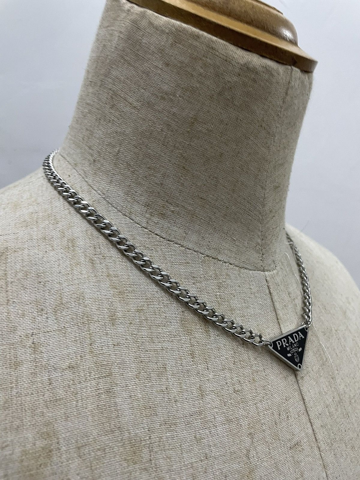 Jewelry Prada Symbole Reworked Pendant Prada Necklace Size ONE SIZE - 3 Thumbnail