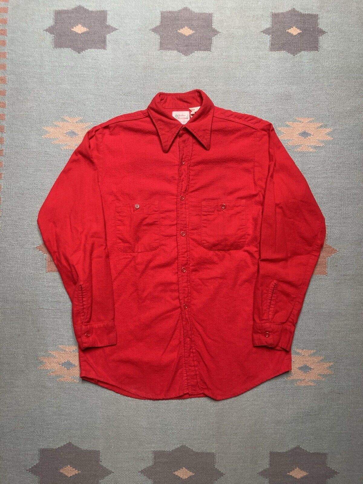 FiveBrother × Vintage 60s five brother chamois flannel work shirt brushed cotton M Size US M / EU 48-50 / 2 - 1 Thumbnail