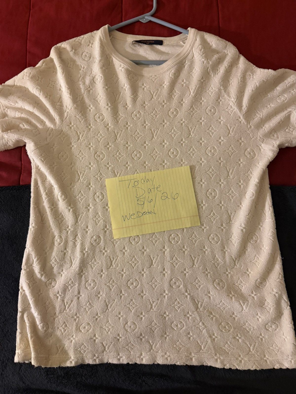 Louis Vuitton Louis Vuitton Monogram Towelling Terry Cloth T-Shirt Cream Size US L / EU 52-54 / 3 - 5 Thumbnail