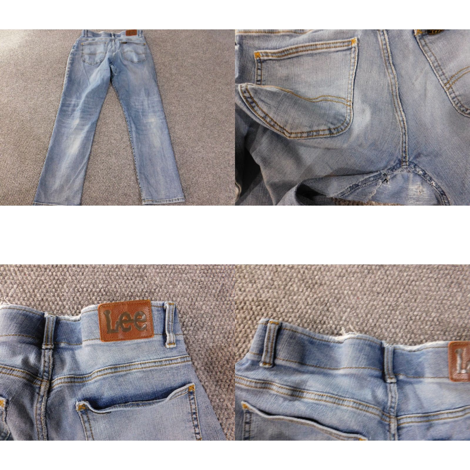 Lee Lee Jeans Mens 32x30 Blue Regular Fit Straight Leg Stretch Waist Light Wash Denim Cotton Pants Mens Regular Fashion Jeans Size US 32 / EU 48 - 8 Thumbnail