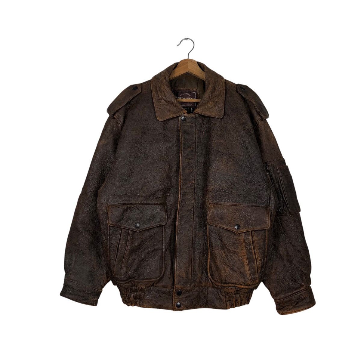 Japanese Brand × Vintage 📌Vintage Bomber Leather Jacket Lordanthony Issey Miyake Size US L / EU 52-54 / 3 - 2 Thumbnail