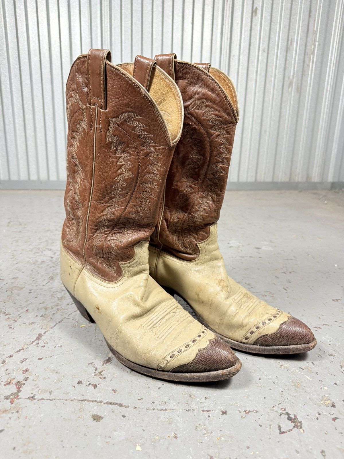 Justin 70s Vintage Made In Usa Justins Lizard Toes Boots Size US 10 / EU 43 - 1 Thumbnail
