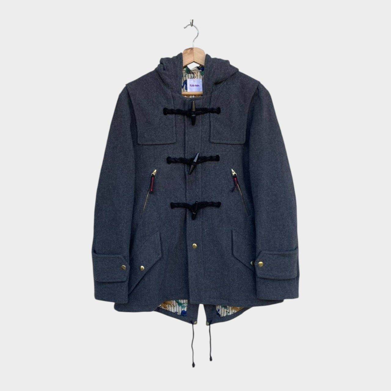 Ne-Net Né-net Issey Miyake Japan Designer Wool Toggle Duffle Coat Size US M / EU 48-50 / 2 - 2 Thumbnail