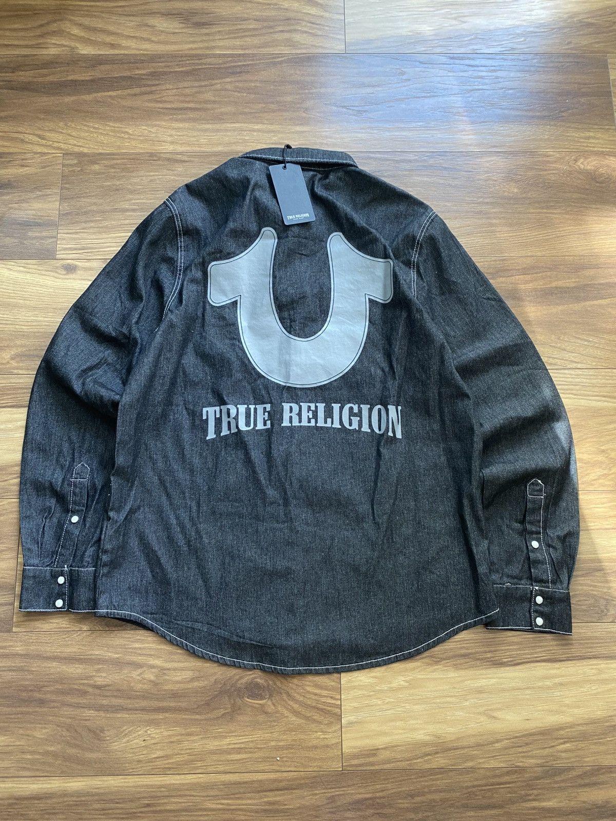 True Religion New True Religion Overshirt Jacket Denim Size US L / EU 52-54 / 3 - 2 Thumbnail