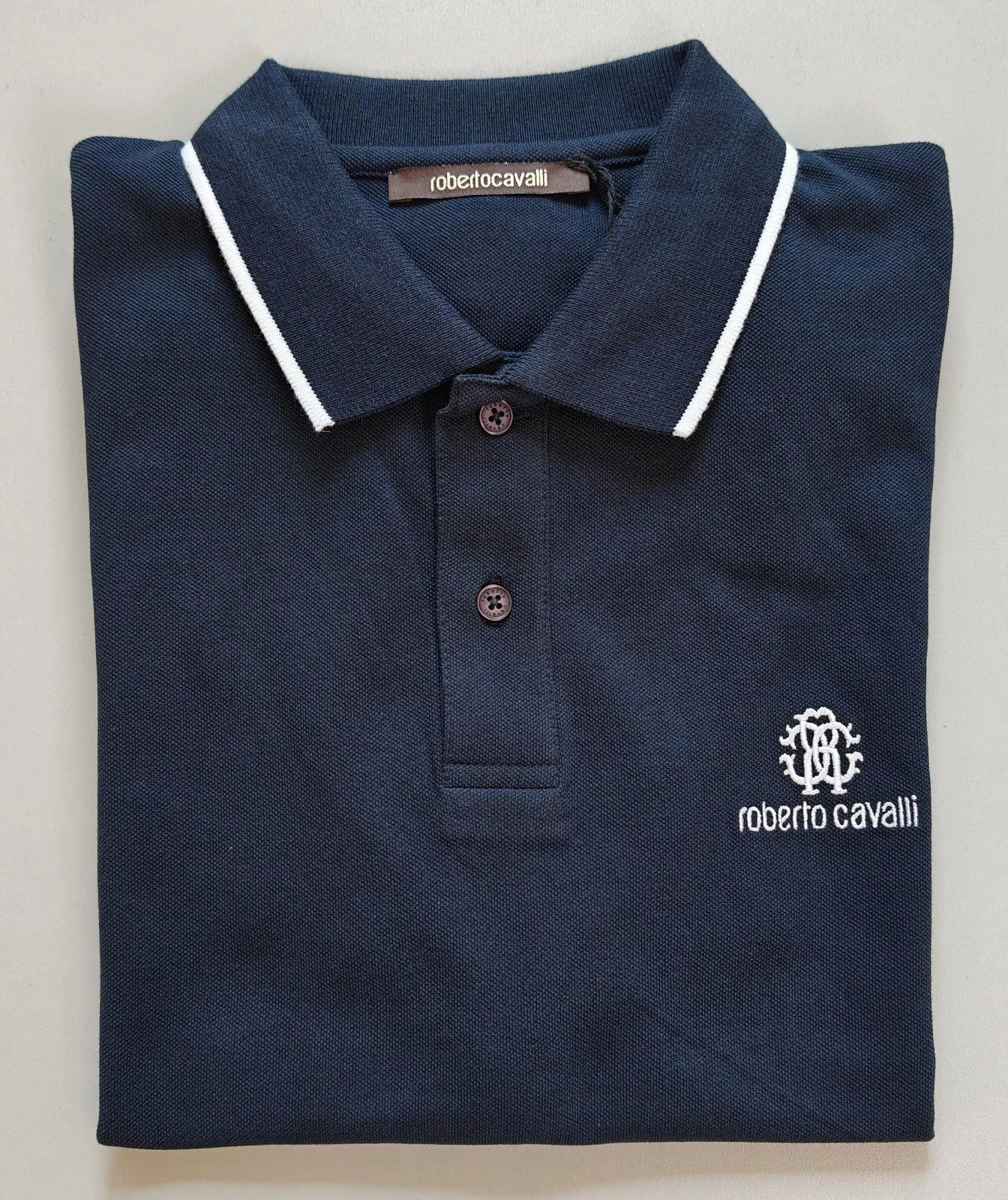 Roberto Cavalli Robert Cavalli RC Monogram-Embroidered Polo Shirt T / 6006 Size US L / EU 52-54 / 3 - 1 Thumbnail