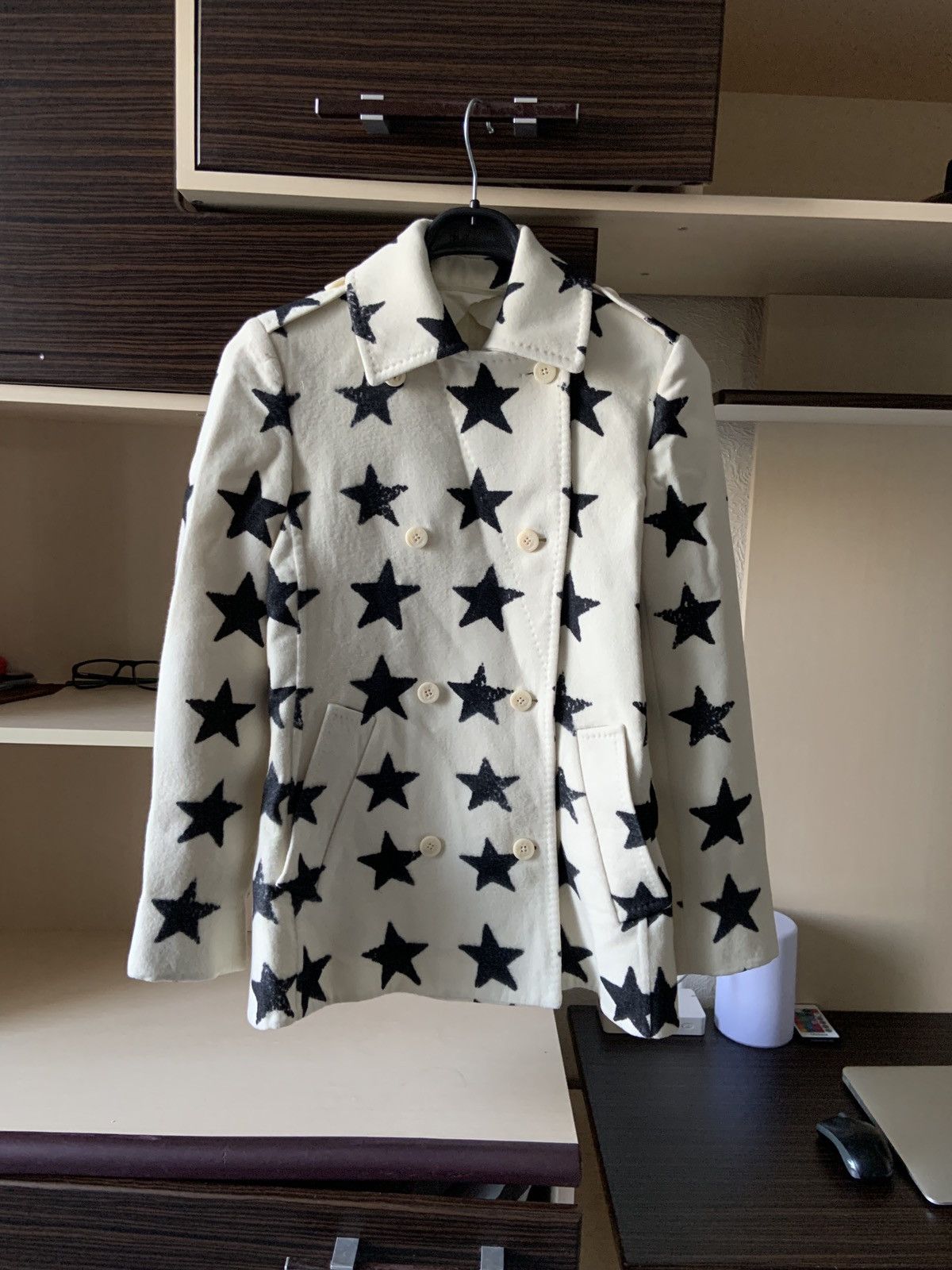 image of Max Mara Star Coat Jacket Women’S Size S in White, Women's