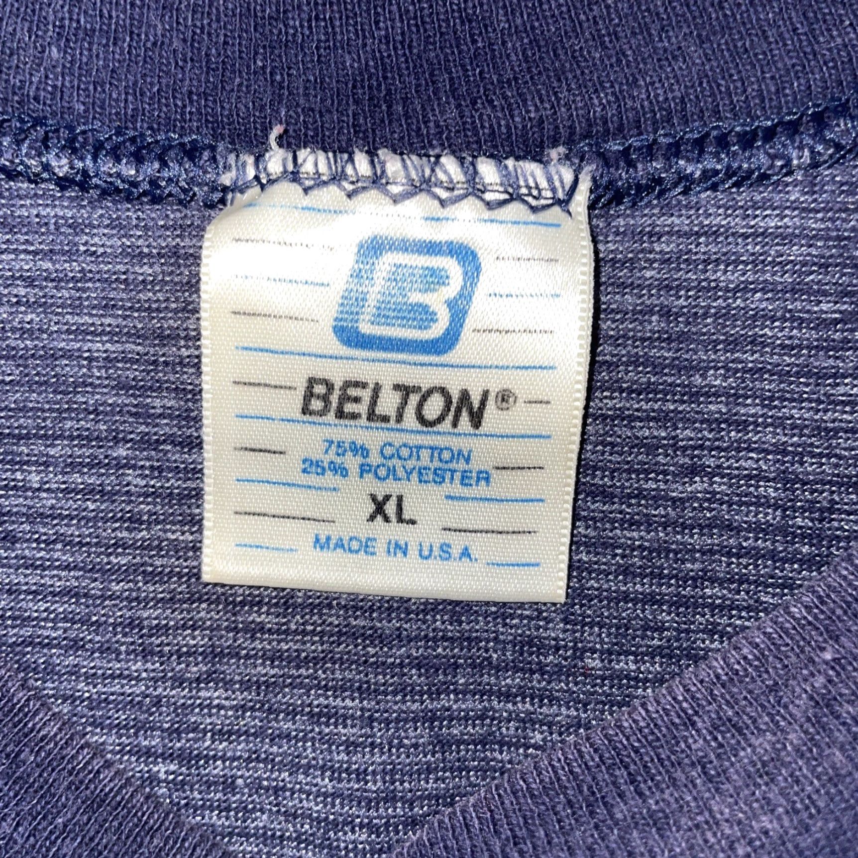 Vintage VINTAGE BELTON T-Shirt Men XL USA Layoon Cove BC Graphic Tee Single Stitch Blue | Belton Layoon Cove BC | USA Men XL Size US XL / EU 56 / 4 - 4 Thumbnail
