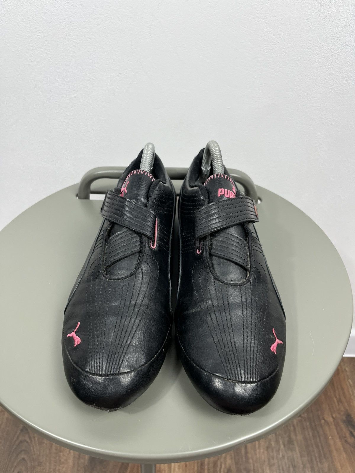 Puma Puma Racing Style Slip On Sneakers Black Pink Logo Strap 41 Size US 10 / IT 40 - 5 Thumbnail