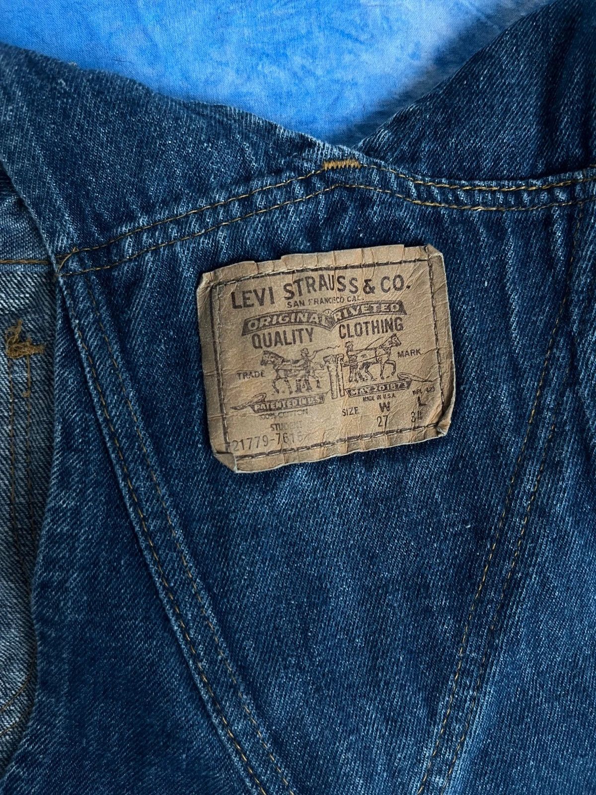 Levi's Vintage 80s Levi's Plowboy Farmers Mechanics Miners Overall Size US 27 - 5 Thumbnail