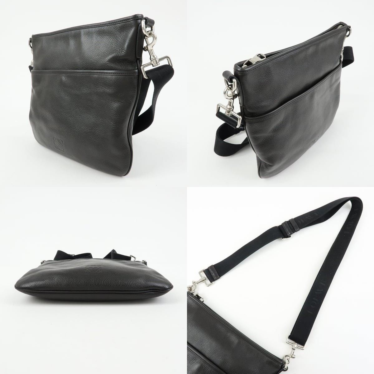 Loewe Loewe Anagram Leather Crossbody Bag Black Size ONE SIZE - 3 Thumbnail