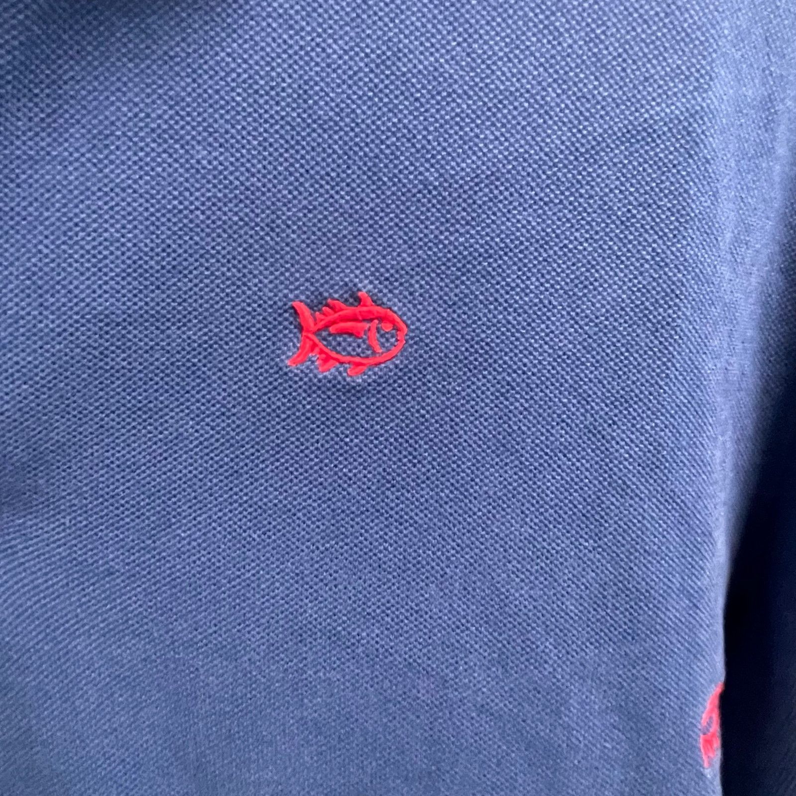 Southern Tide Southern Tide Classic Fit Polo Shirt Mens Med Fish Nautical Size US M / EU 48-50 / 2 - 2 Thumbnail
