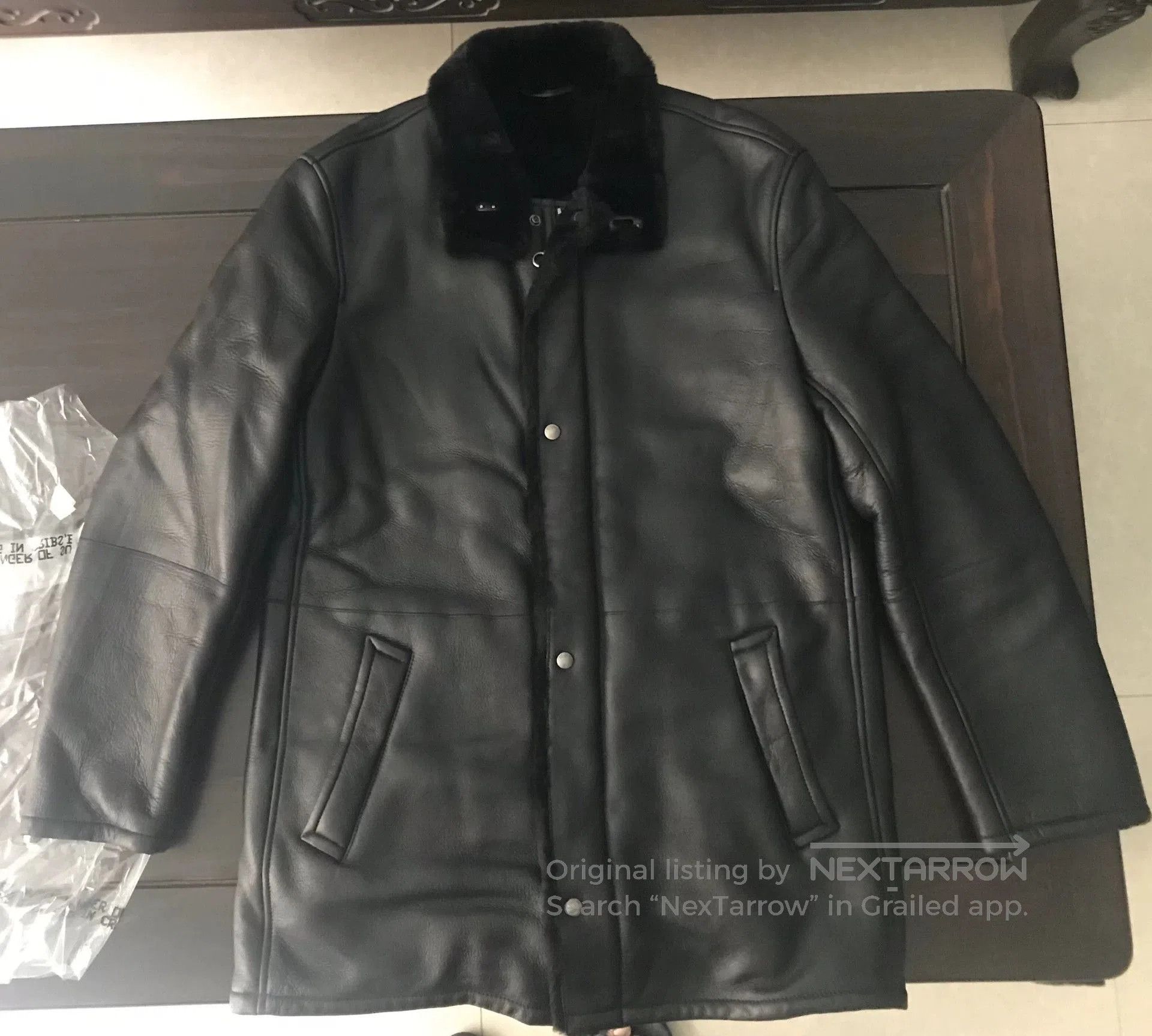 Salvatore Ferragamo black shearling coat by salvatore ferragamo. Size L / US 10 / IT 46 - 2 Thumbnail